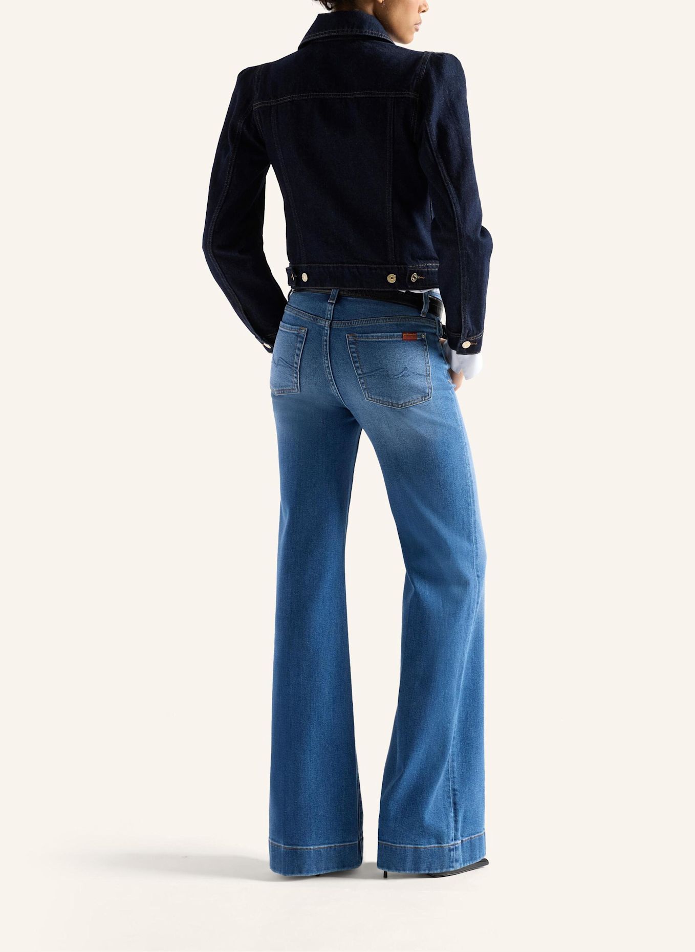 7 for all mankind MODERN DOJO Flare-Fit Jeans: BLUE