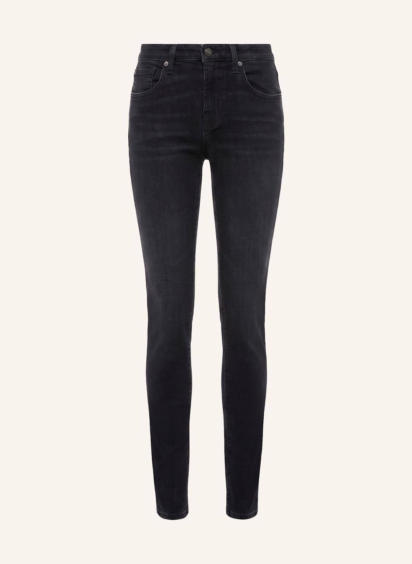 7 for all mankind LOW CIGARETTE Slim-Fit Jeans: BLACK