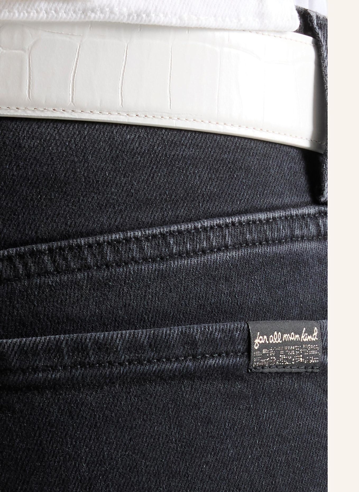 7 for all mankind LOW CIGARETTE Slim-Fit Jeans: BLACK