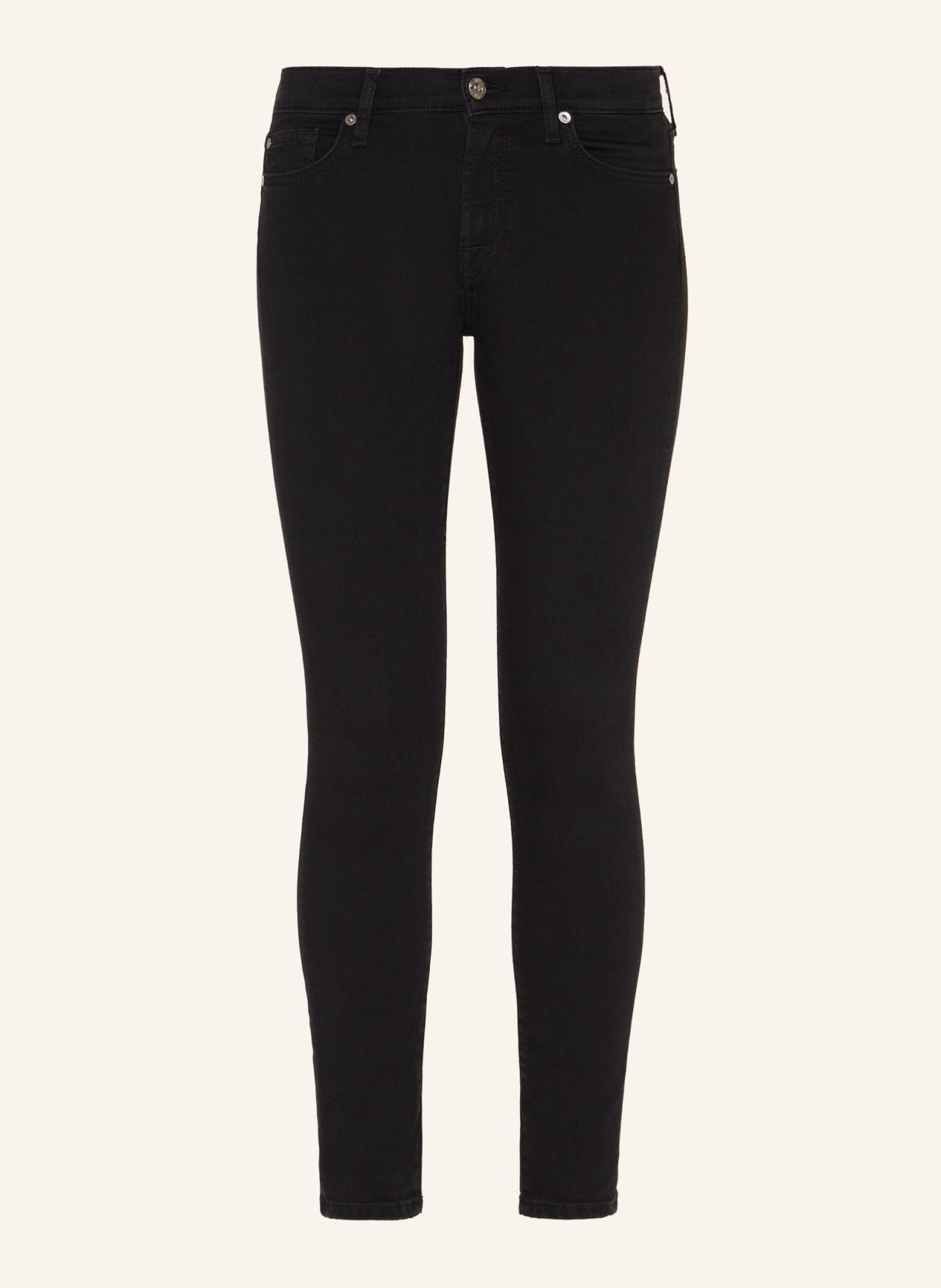 7 for all mankind Jeans THE SKINNY CROP Skinny Fit, Farbe: SCHWARZ (Bild 1)