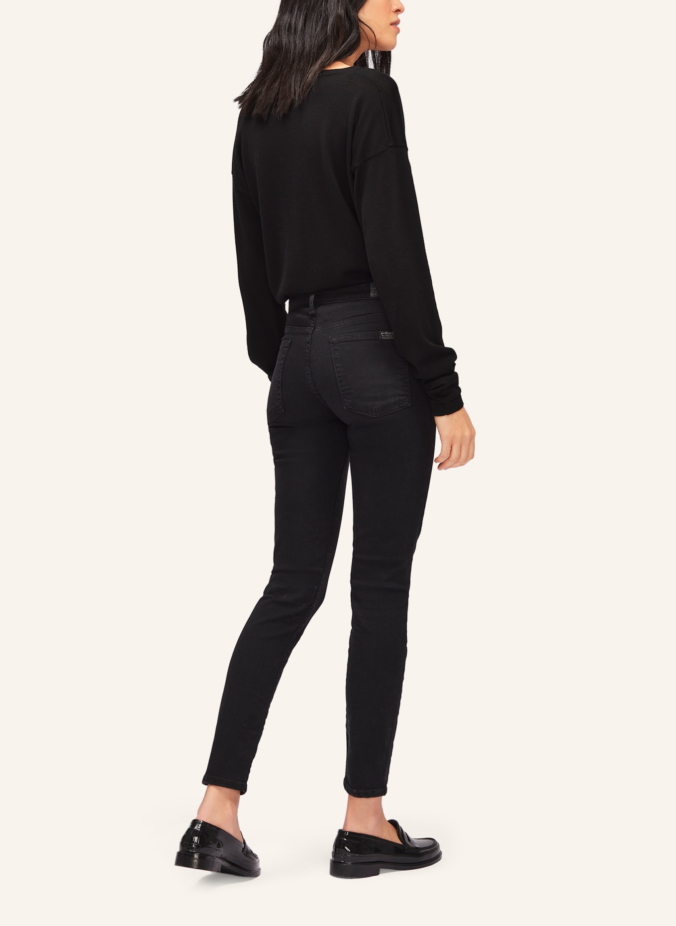 7 for all mankind Jeans THE SKINNY CROP Skinny Fit, Farbe: SCHWARZ (Bild 2)