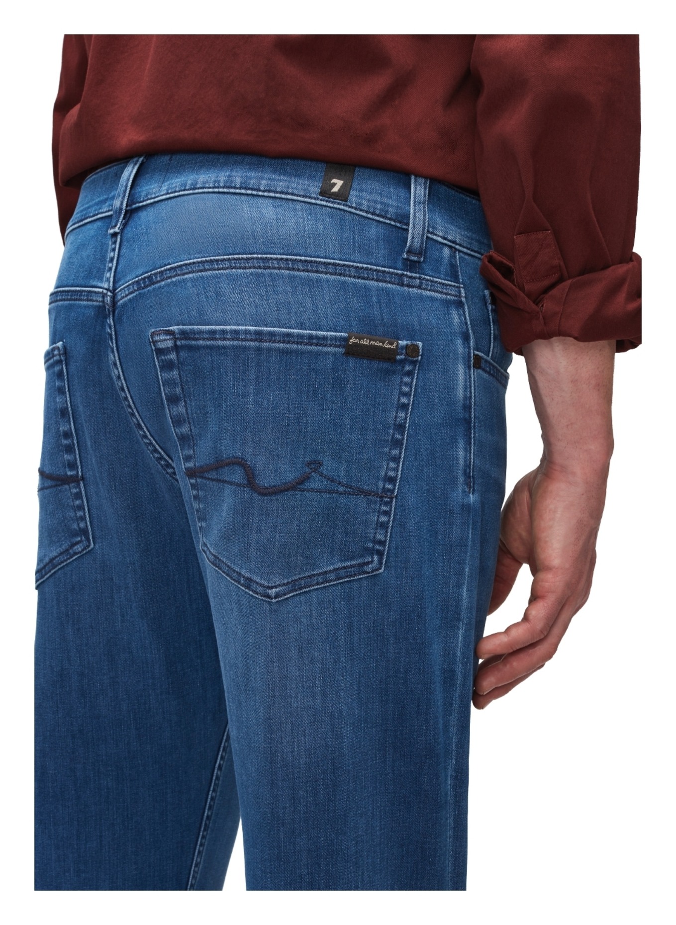 7 for all mankind Jeans STANDARD Straight Fit, Farbe: BLAU (Bild 7)