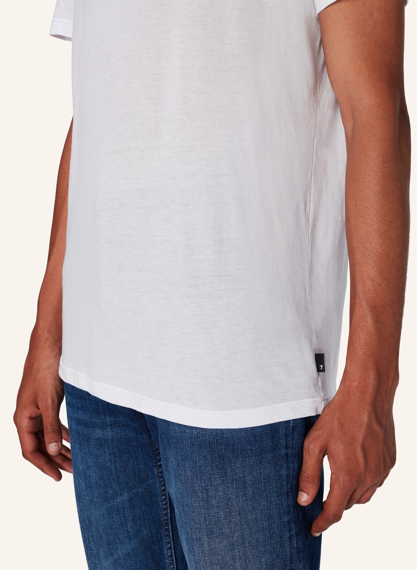 7 for all mankind FEATHERWEIGHT T-shirt, Farbe: WEISS (Bild 4)