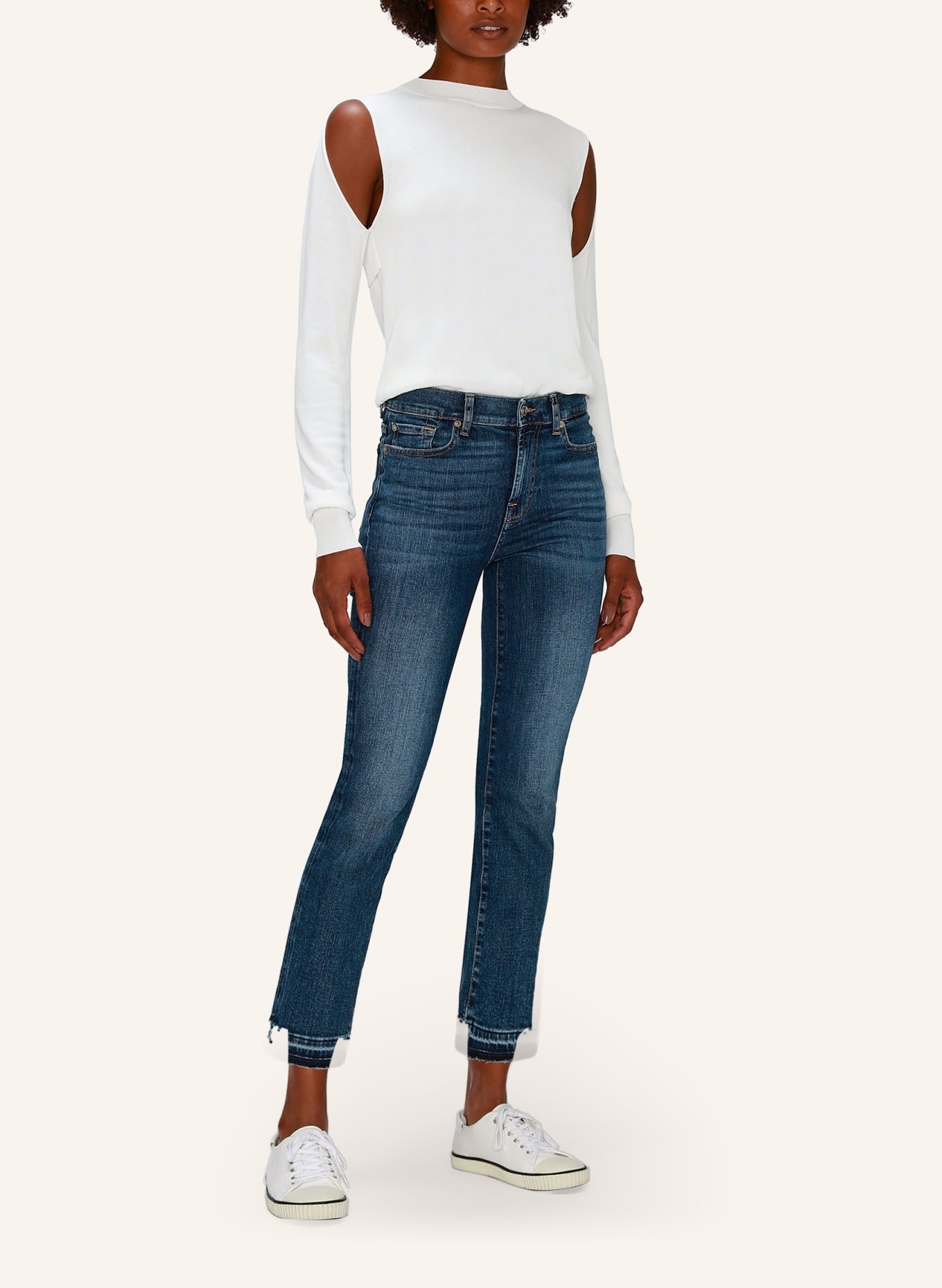 7 for all mankind Jeans  THE STRAIGHT CROP Straight Fit, Farbe: BLAU (Bild 5)