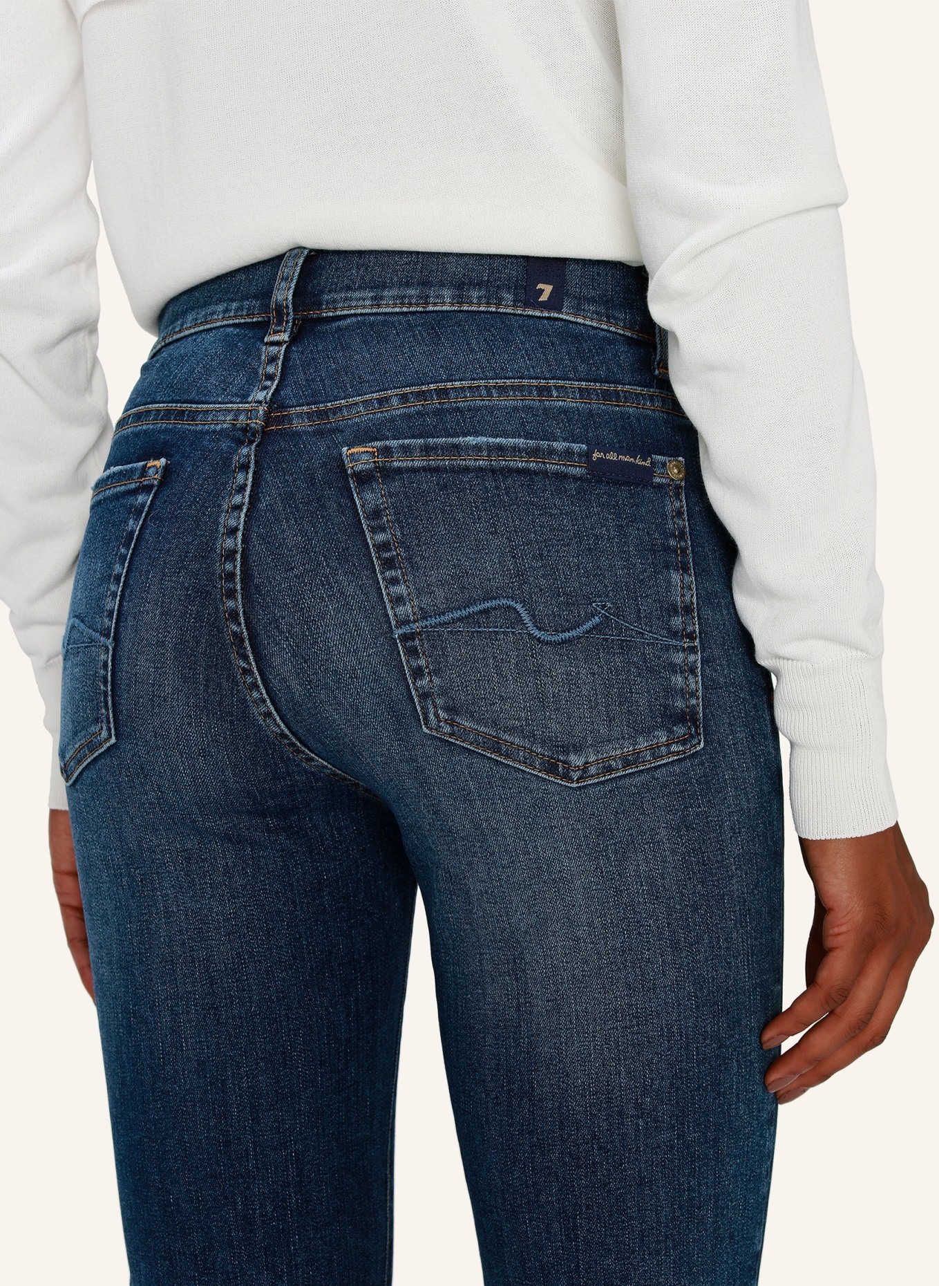 7 for all mankind Jeans  THE STRAIGHT CROP Straight Fit, Farbe: BLAU (Bild 4)