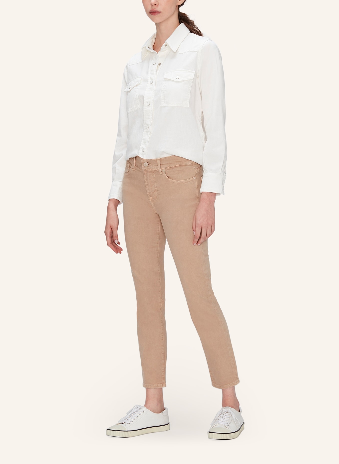 7 for all mankind Pants  ROXANNE ANKLE Slim Fit, Farbe: BEIGE (Bild 5)