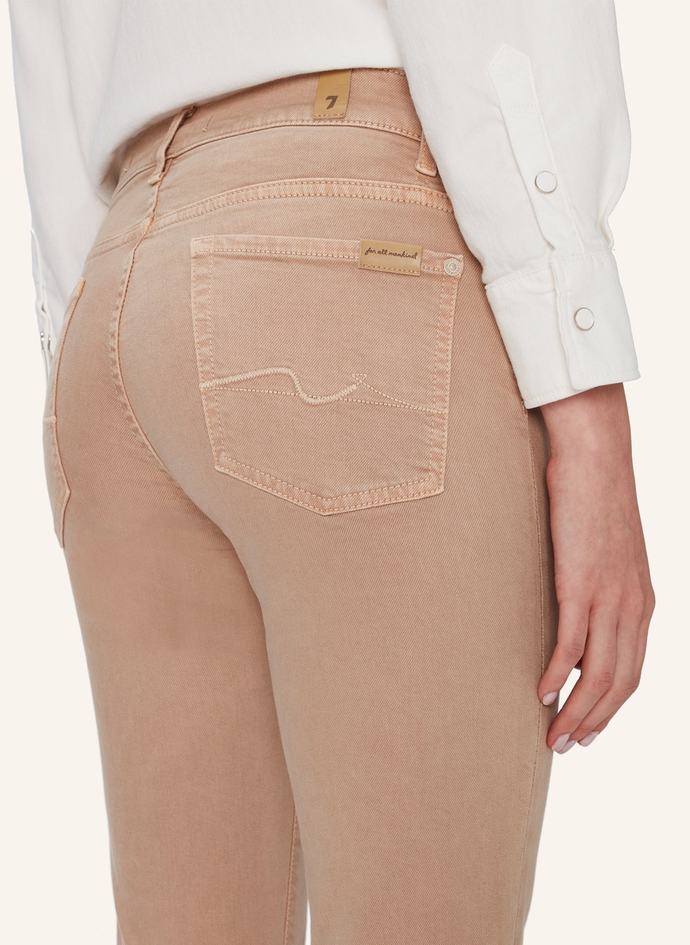 7 for all mankind Pants  ROXANNE ANKLE Slim Fit, Farbe: BEIGE (Bild 4)