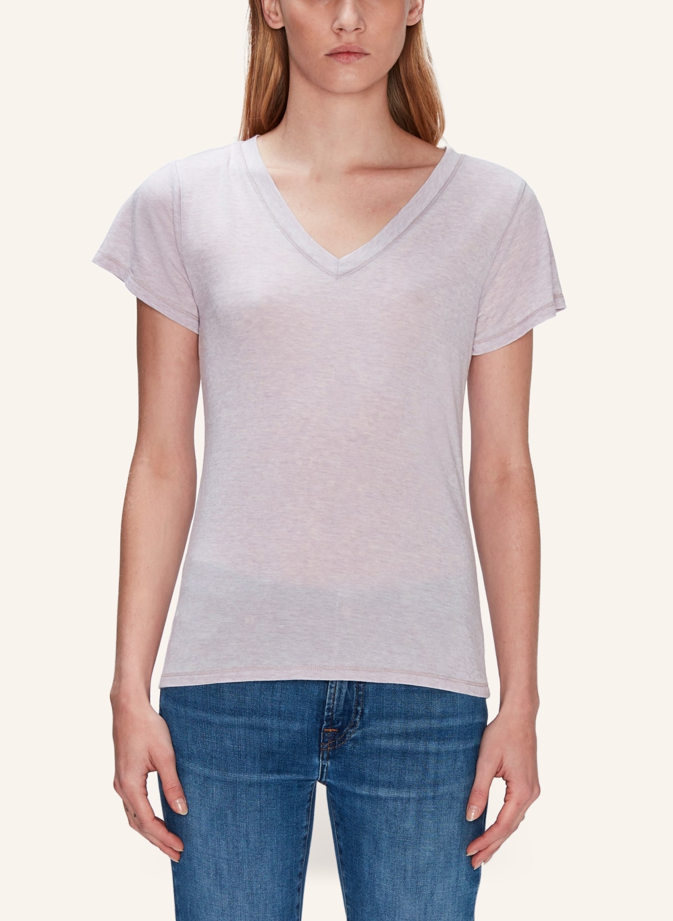 7 for all mankind ANDY V-NECK T-Shirt, Farbe: LILA (Bild 2)