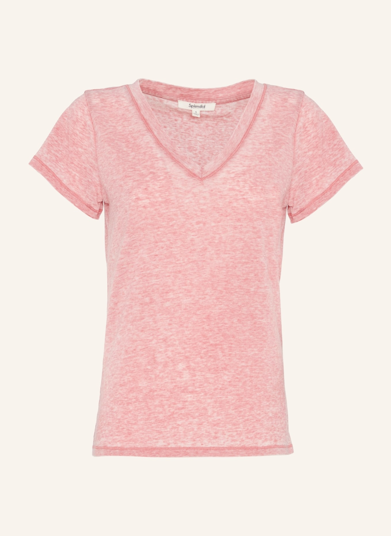 7 for all mankind ANDY V-NECK T-Shirt, Farbe: PINK (Bild 1)