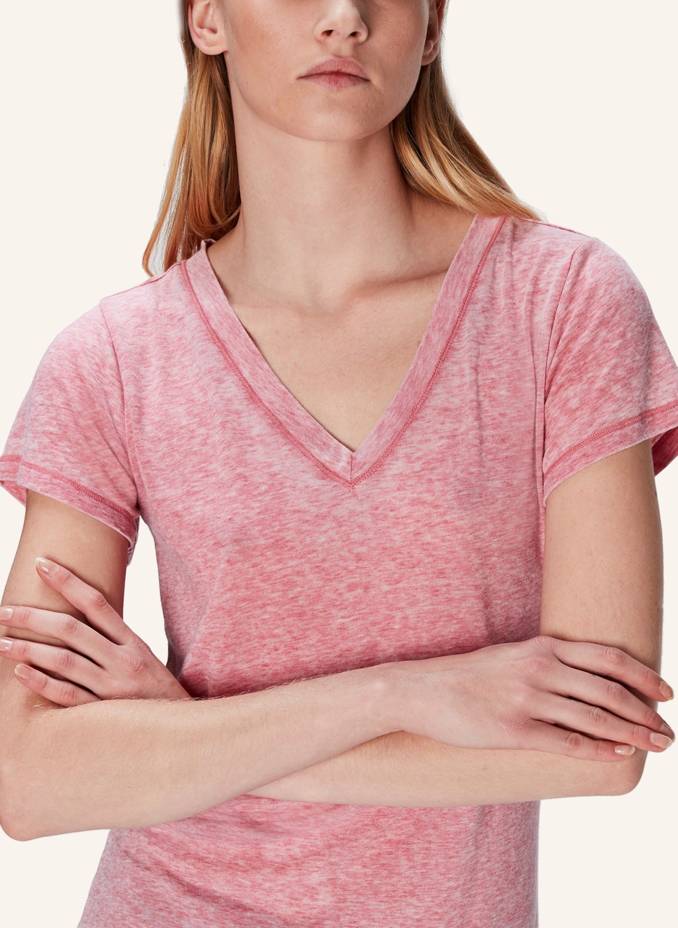 7 for all mankind ANDY V-NECK T-Shirt, Farbe: PINK (Bild 4)
