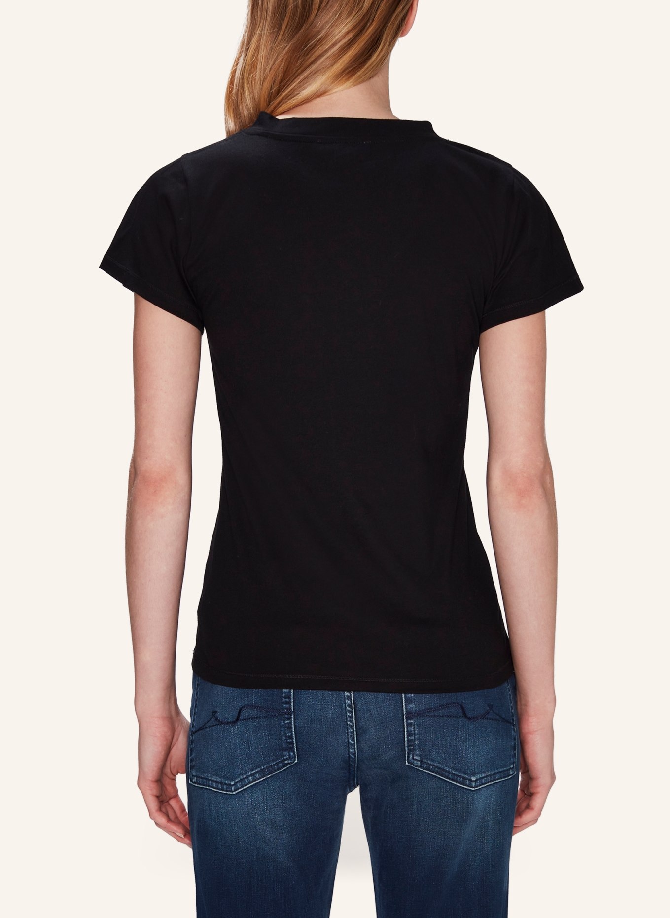 7 for all mankind ANDY V-NECK T-Shirt, Farbe: SCHWARZ (Bild 3)