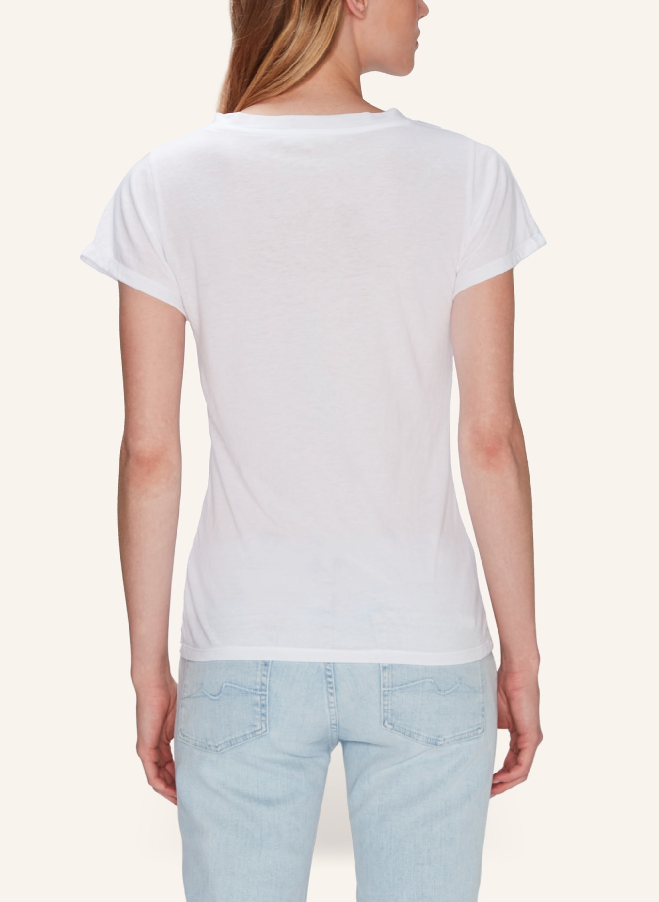 7 for all mankind ANDY V-NECK T-Shirt, Farbe: WEISS (Bild 3)