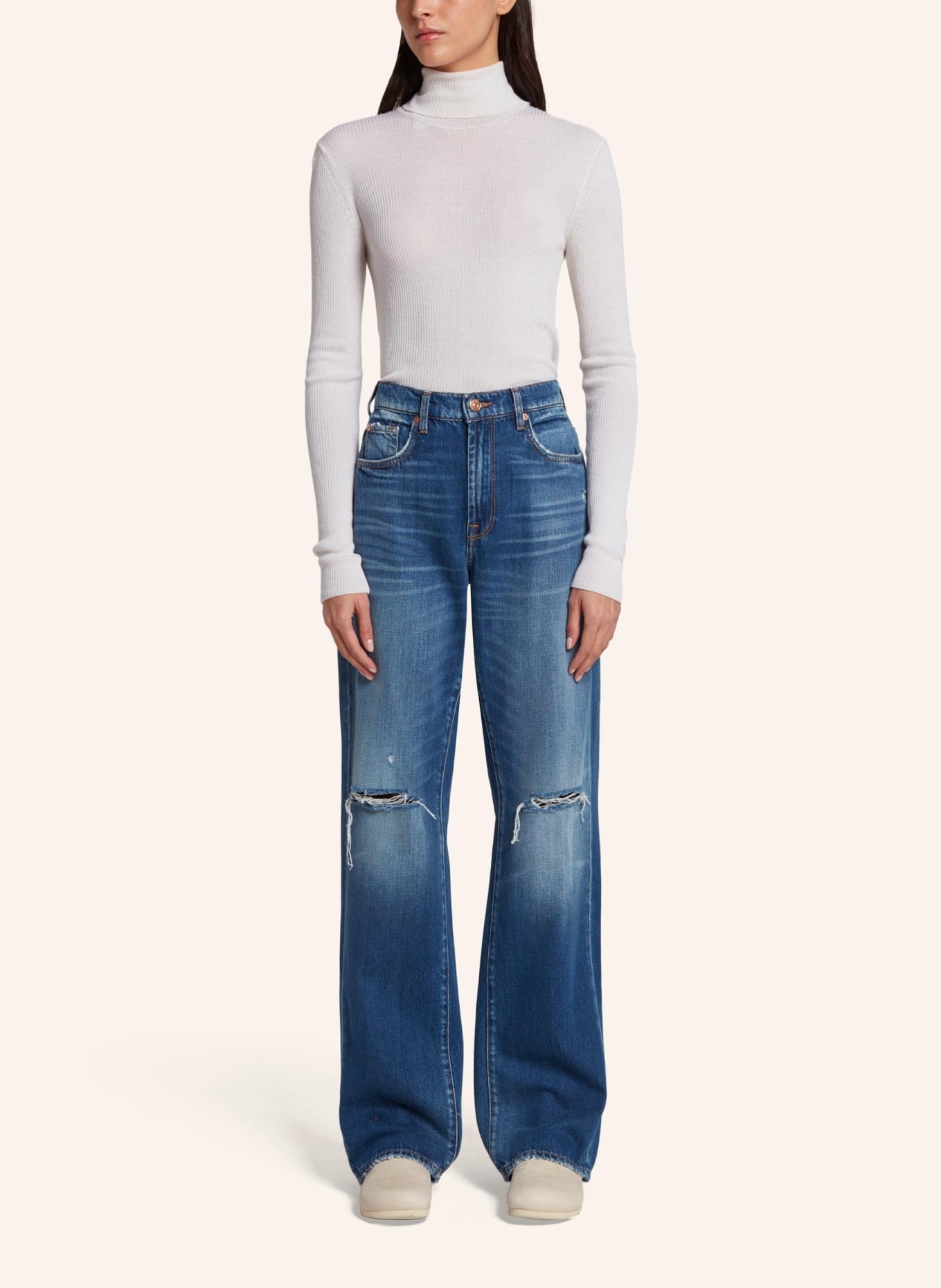 7 for all mankind Jeans TESS TROUSER Straight Fit, Farbe: BLAU (Bild 5)