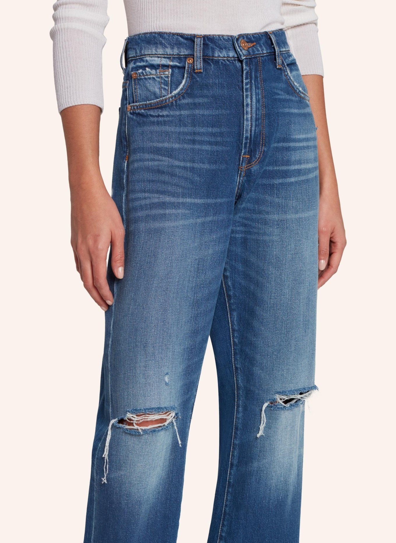 7 for all mankind Jeans TESS TROUSER Straight Fit, Farbe: BLAU (Bild 3)