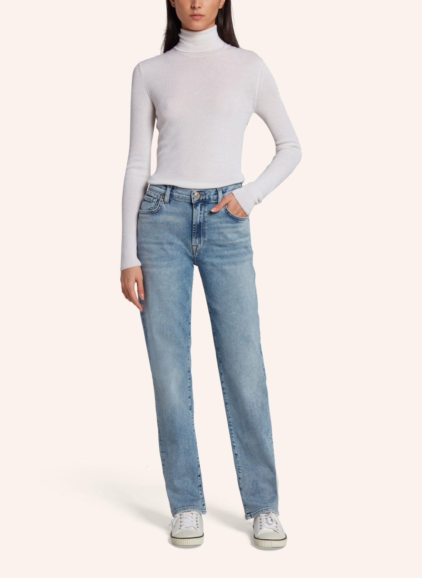 7 for all mankind Jeans ELLIE STRAIGHT Straight Fit, Farbe: BLAU (Bild 5)