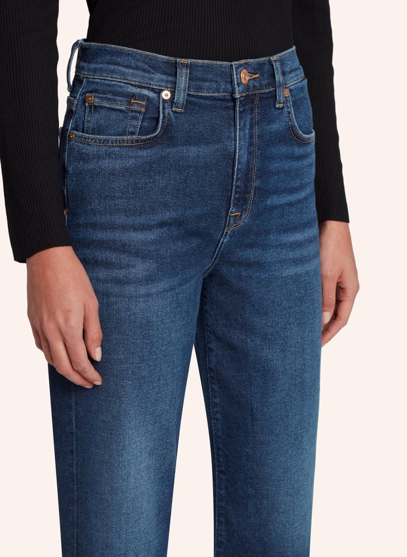 7 for all mankind Jeans CROPPED ALEXA Flare Fit, Farbe: BLAU (Bild 3)