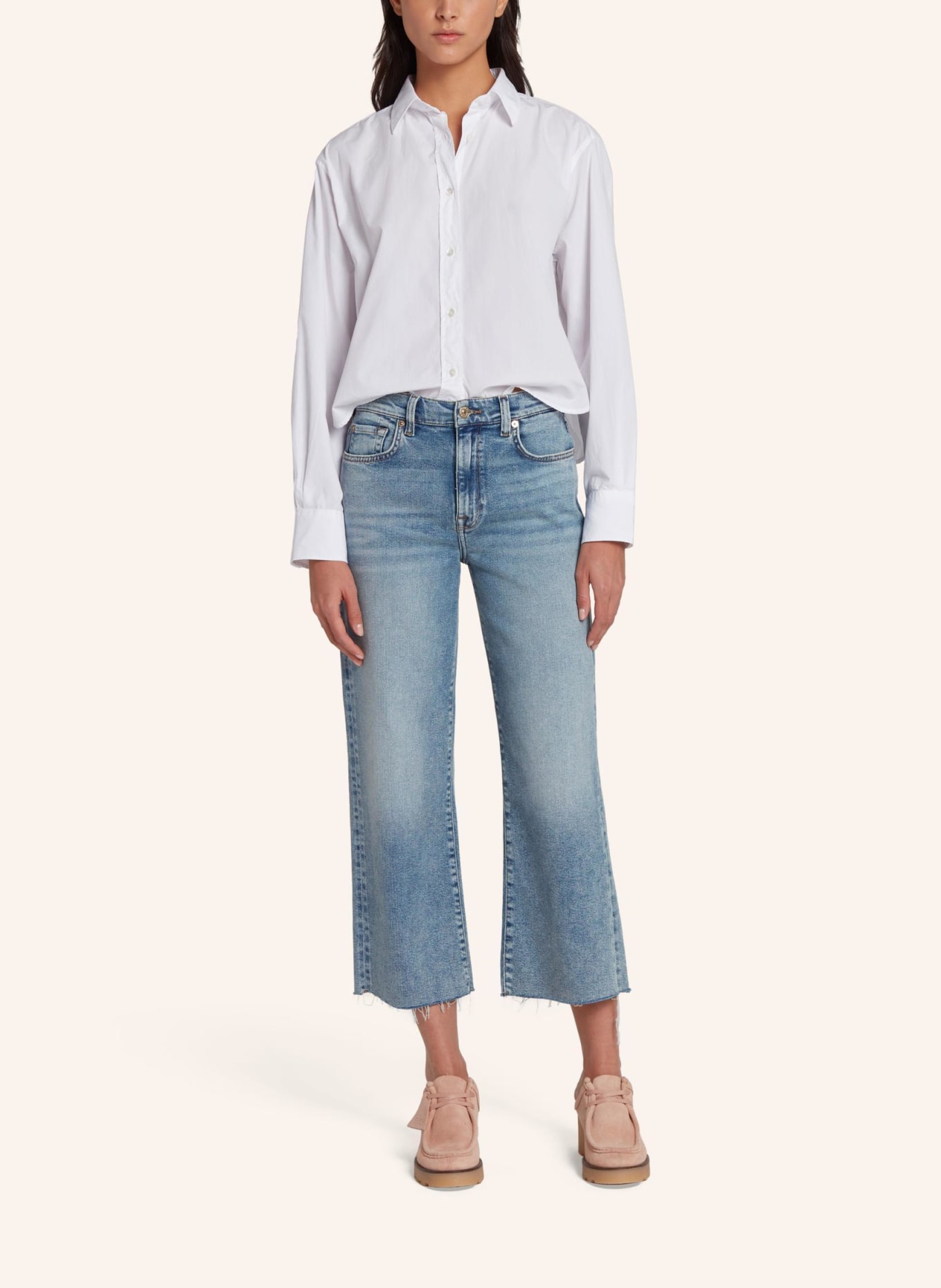 7 for all mankind Jeans CROPPED ALEXA Flare Fit, Farbe: BLAU (Bild 5)