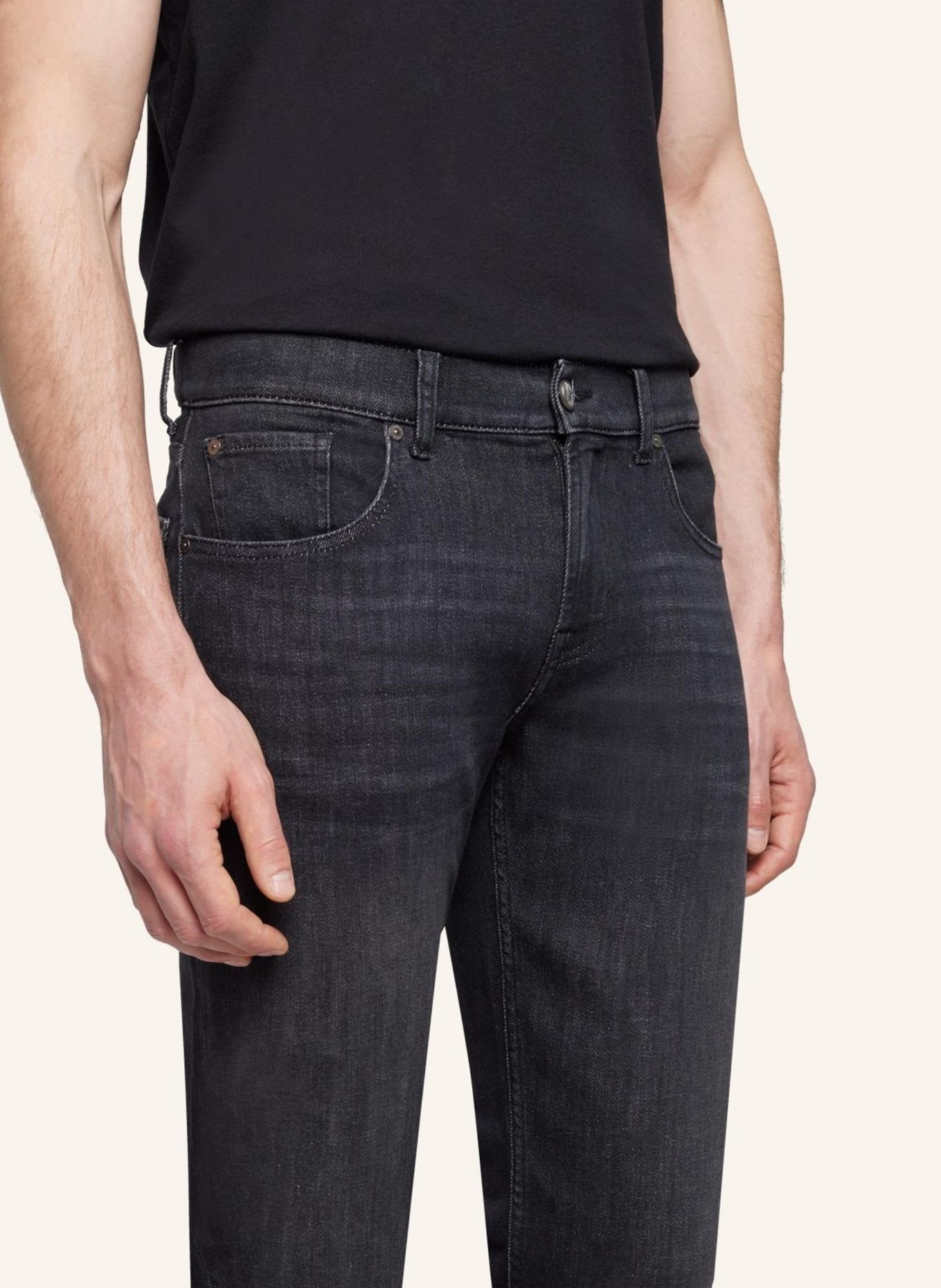 7 for all mankind Jeans STANDARD Straight Fit, Farbe: SCHWARZ (Bild 3)