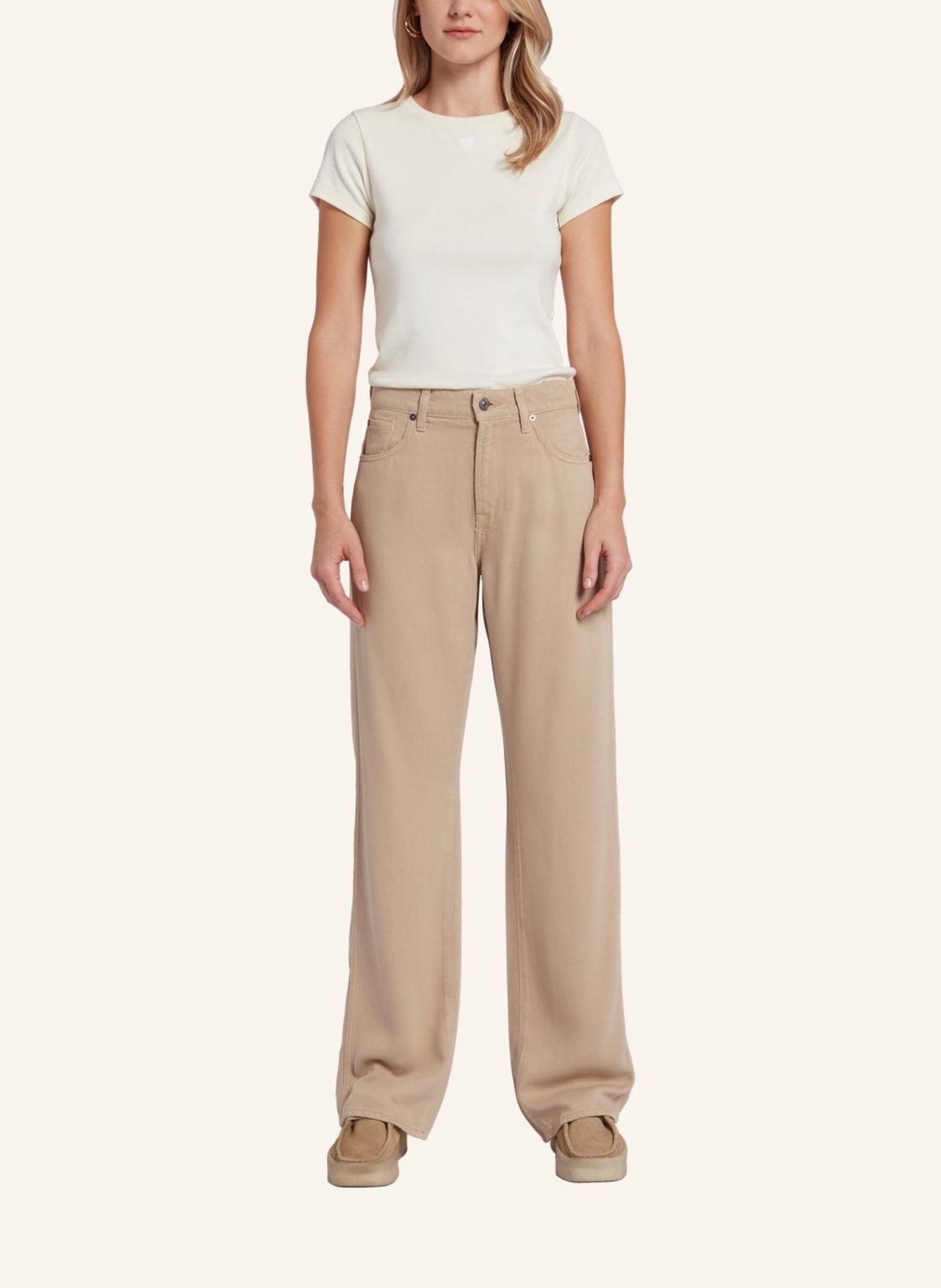 7 for all mankind Pant TESS TROUSER Straight fit, Farbe: BEIGE (Bild 5)
