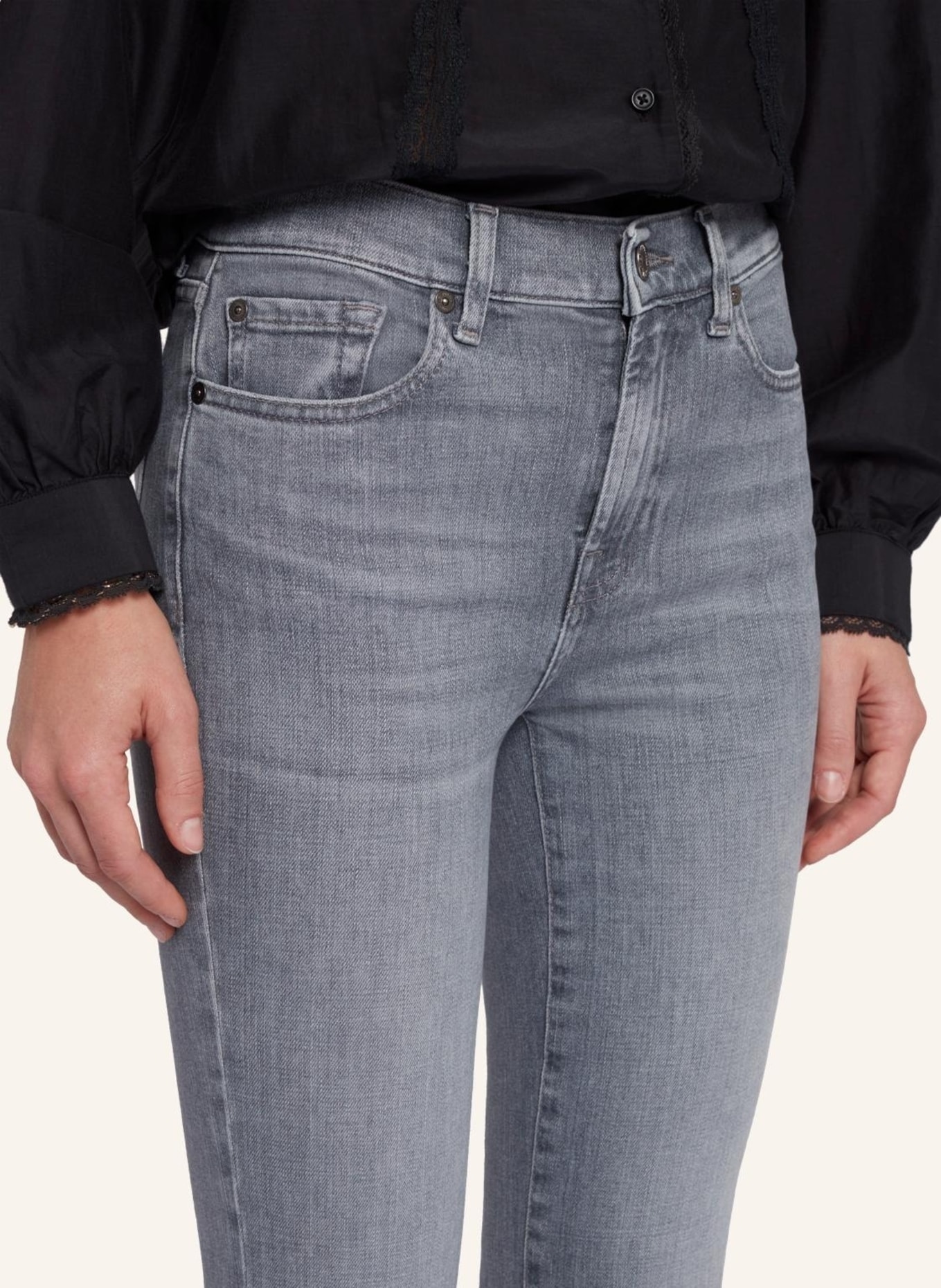 7 for all mankind Jeans THE STRAIGHT CROP Straight fit, Farbe: GRAU (Bild 3)