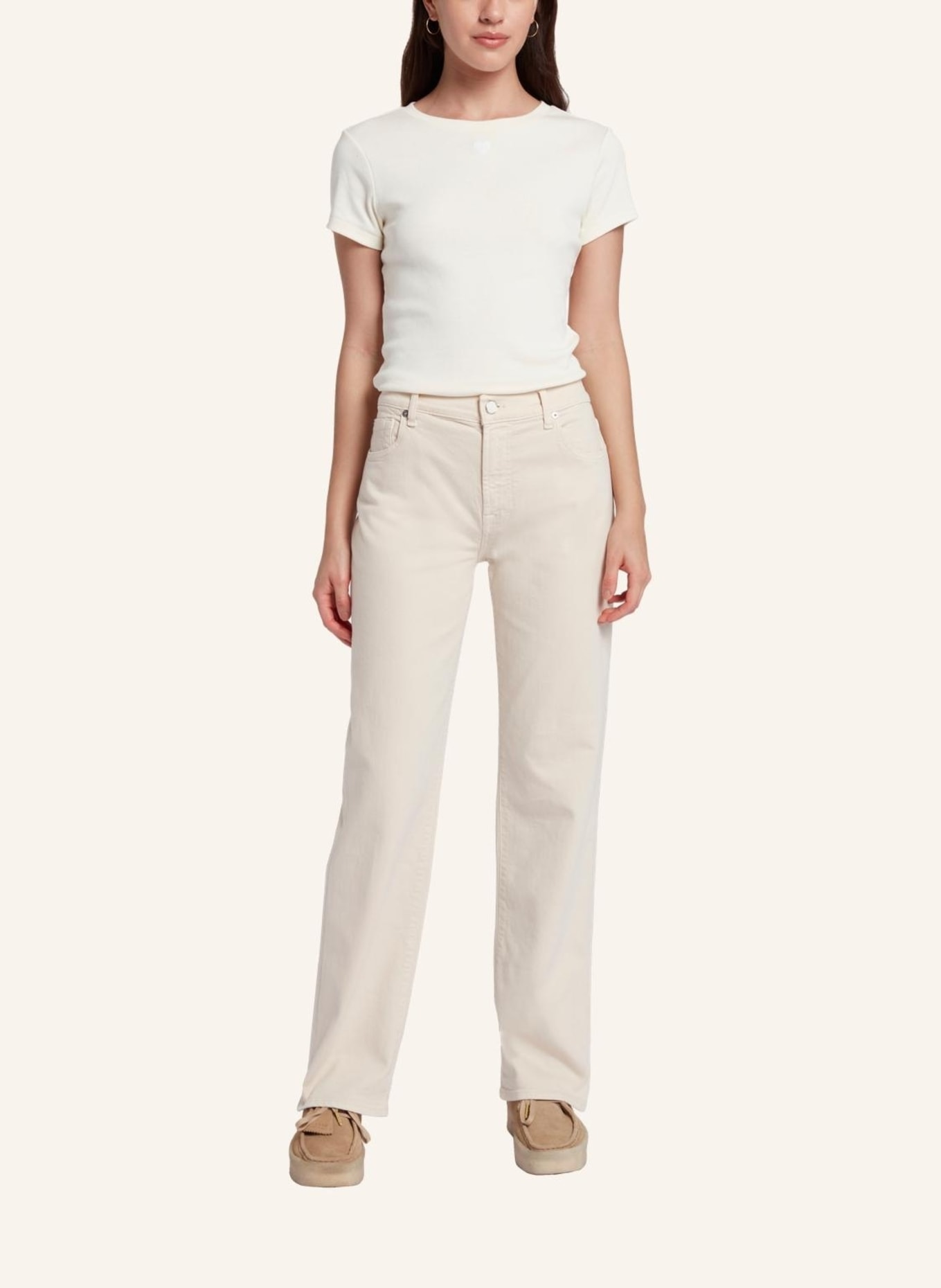 7 for all mankind Pant ELLIE STRAIGHT Straight fit, Farbe: WEISS (Bild 5)