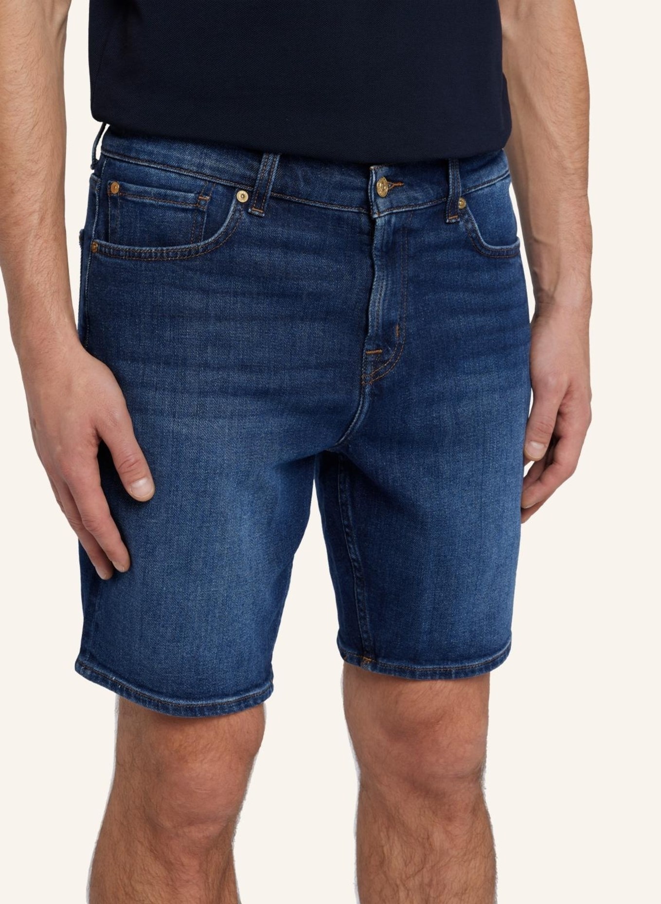 7 for all mankind STRAIGHT Shorts, Farbe: BLAU (Bild 3)