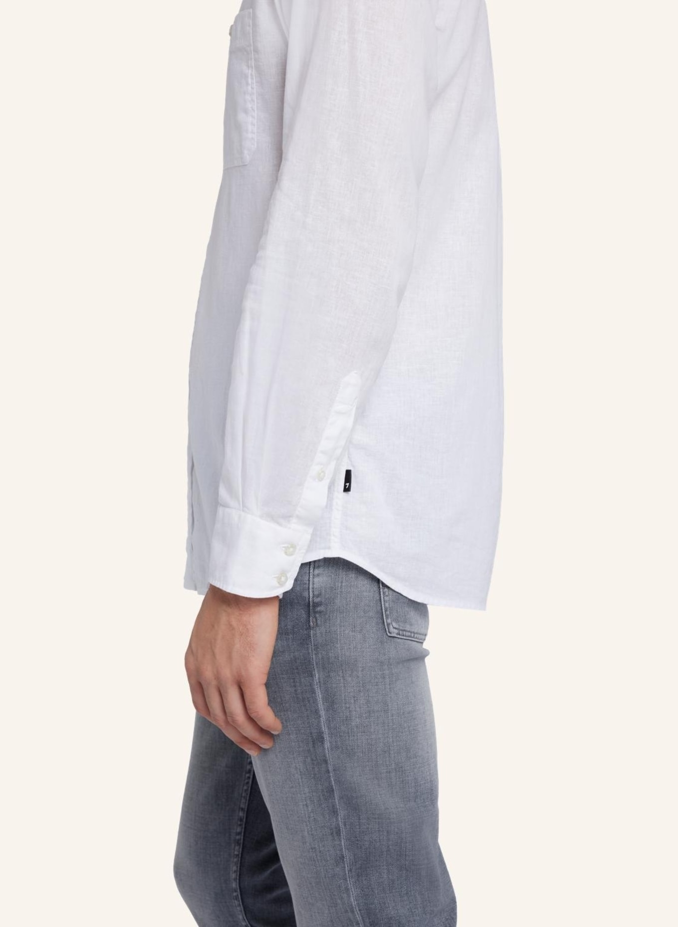 7 for all mankind ONE POCKET Shirt, Farbe: WEISS (Bild 3)