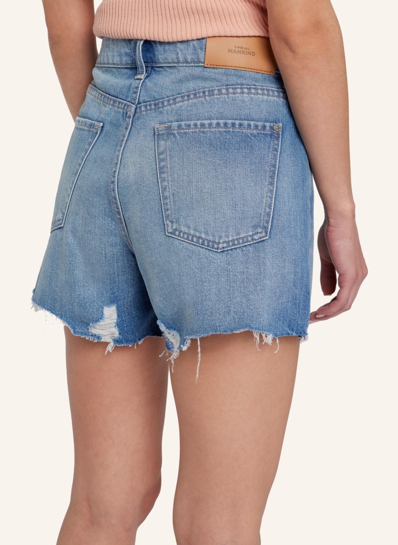 7 for all mankind MONROE Shorts, Farbe: BLAU (Bild 4)