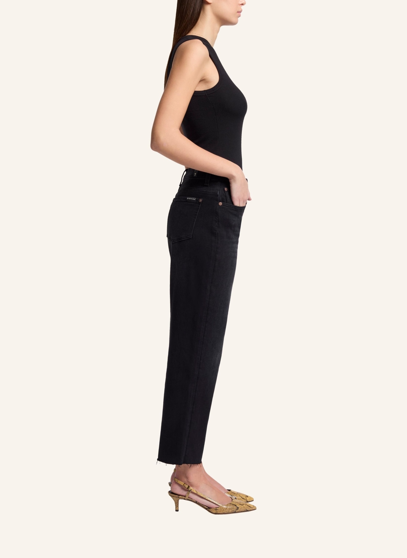 7 for all mankind Jeans THE MODERN STRAIGHT Straight fit, Farbe: SCHWARZ (Bild 4)