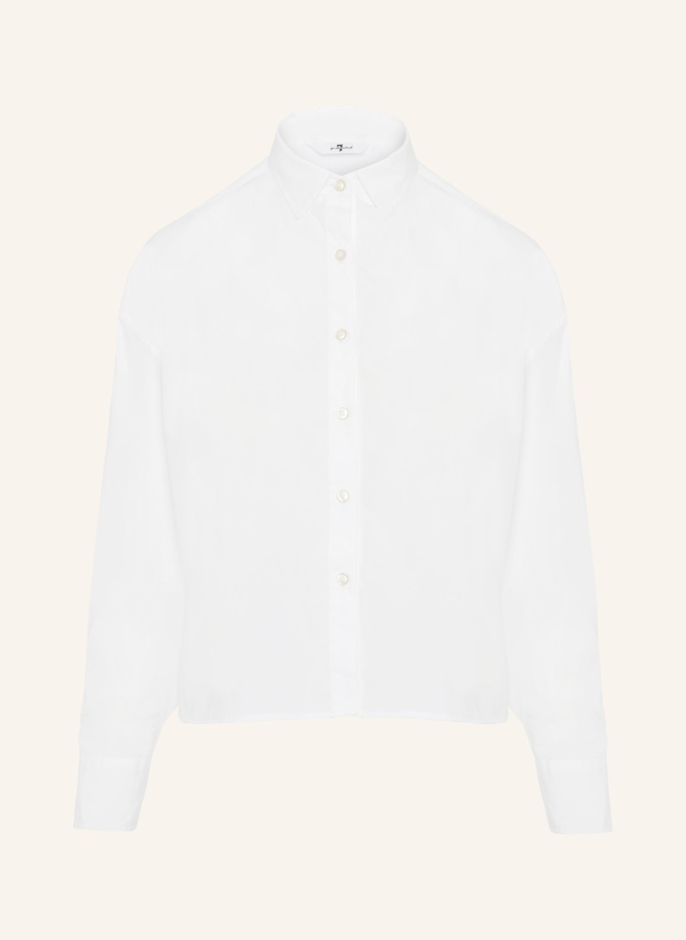 7 for all mankind CROPPED Shirt, Farbe: WEISS (Bild 1)