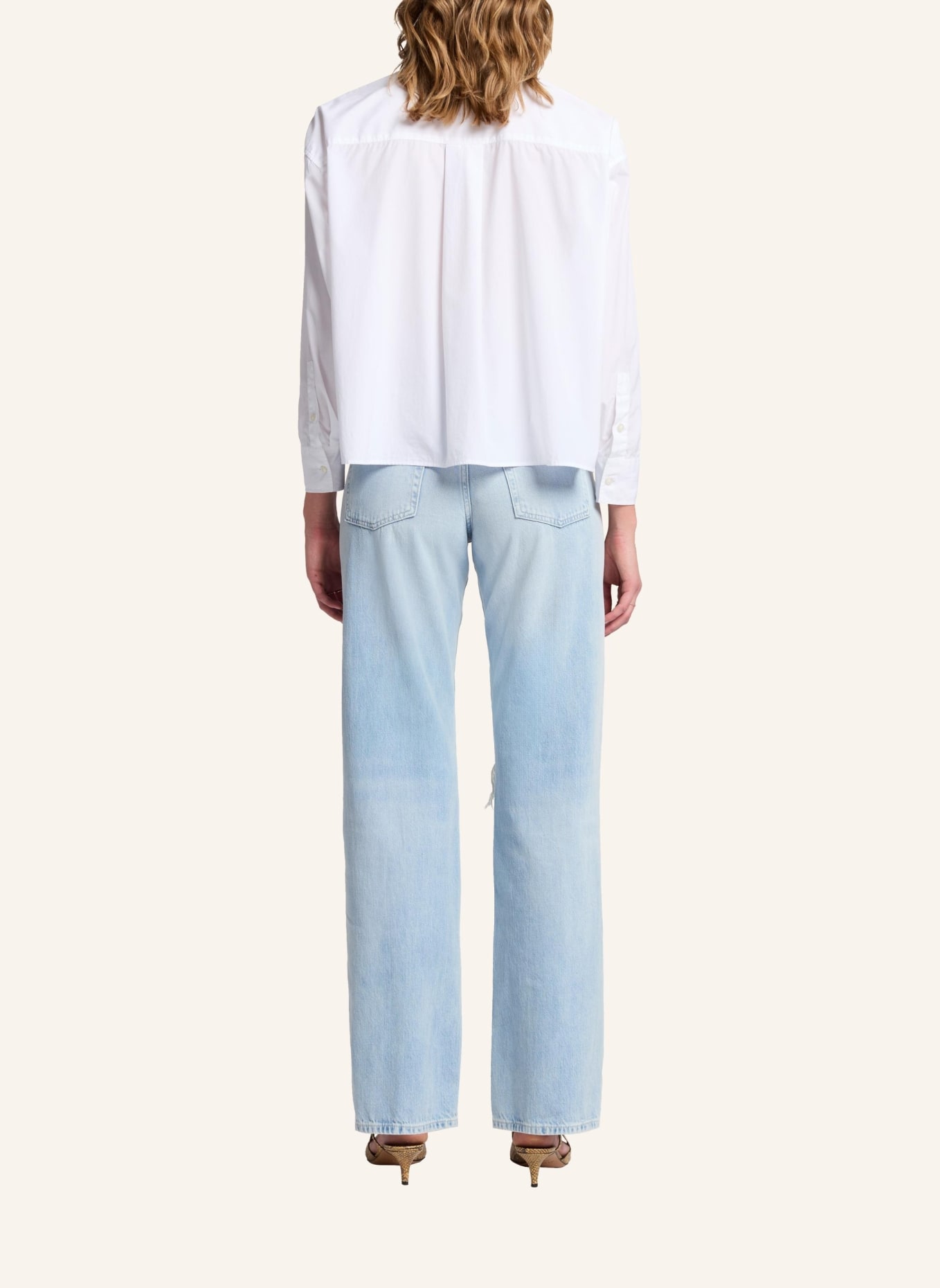 7 for all mankind CROPPED Shirt, Farbe: WEISS (Bild 2)