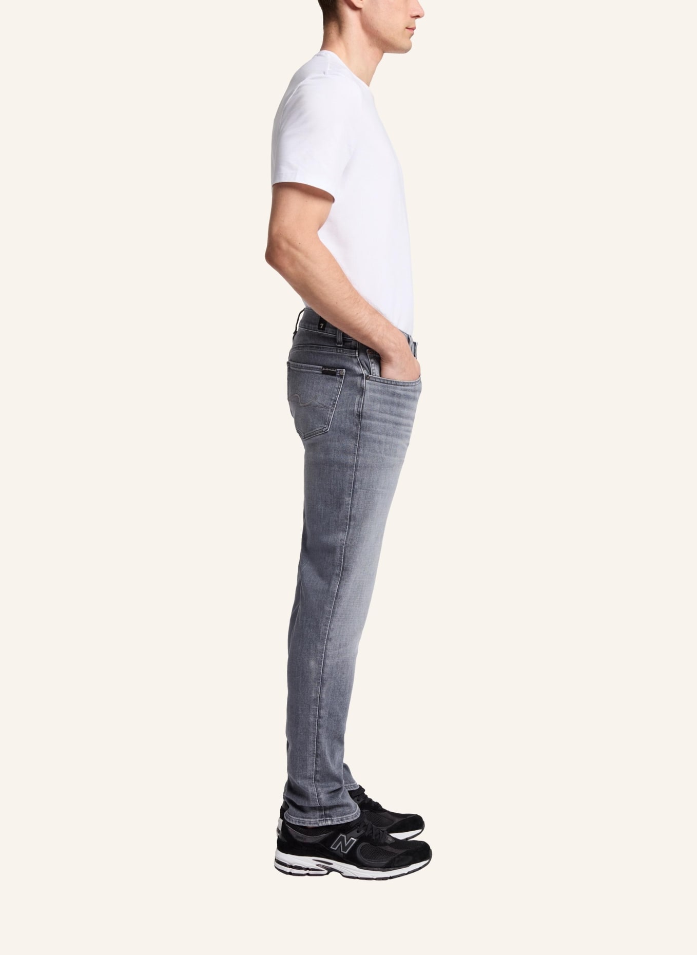 7 for all mankind Jeans SLIMMY TAPERED Slim fit, Farbe: GRAU (Bild 4)