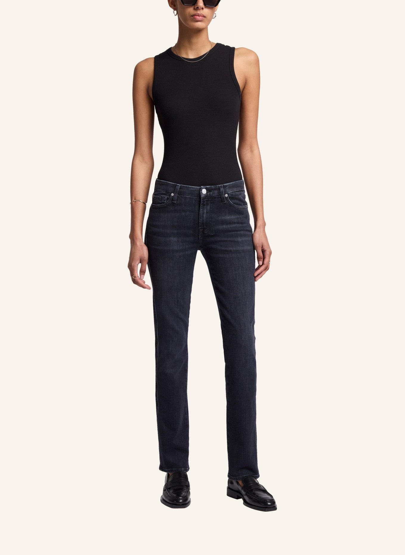 7 for all mankind Jeans KIMMIE STRAIGHT Straight fit, Farbe: SCHWARZ (Bild 5)
