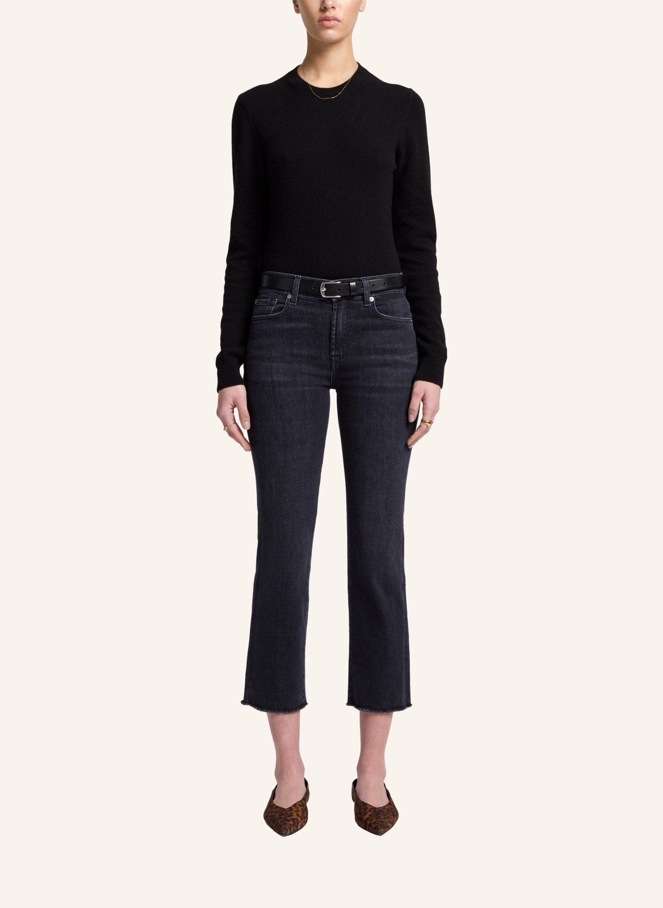 7 for all mankind Jeans THE STRAIGHT CROP Straight fit, Farbe: SCHWARZ (Bild 5)