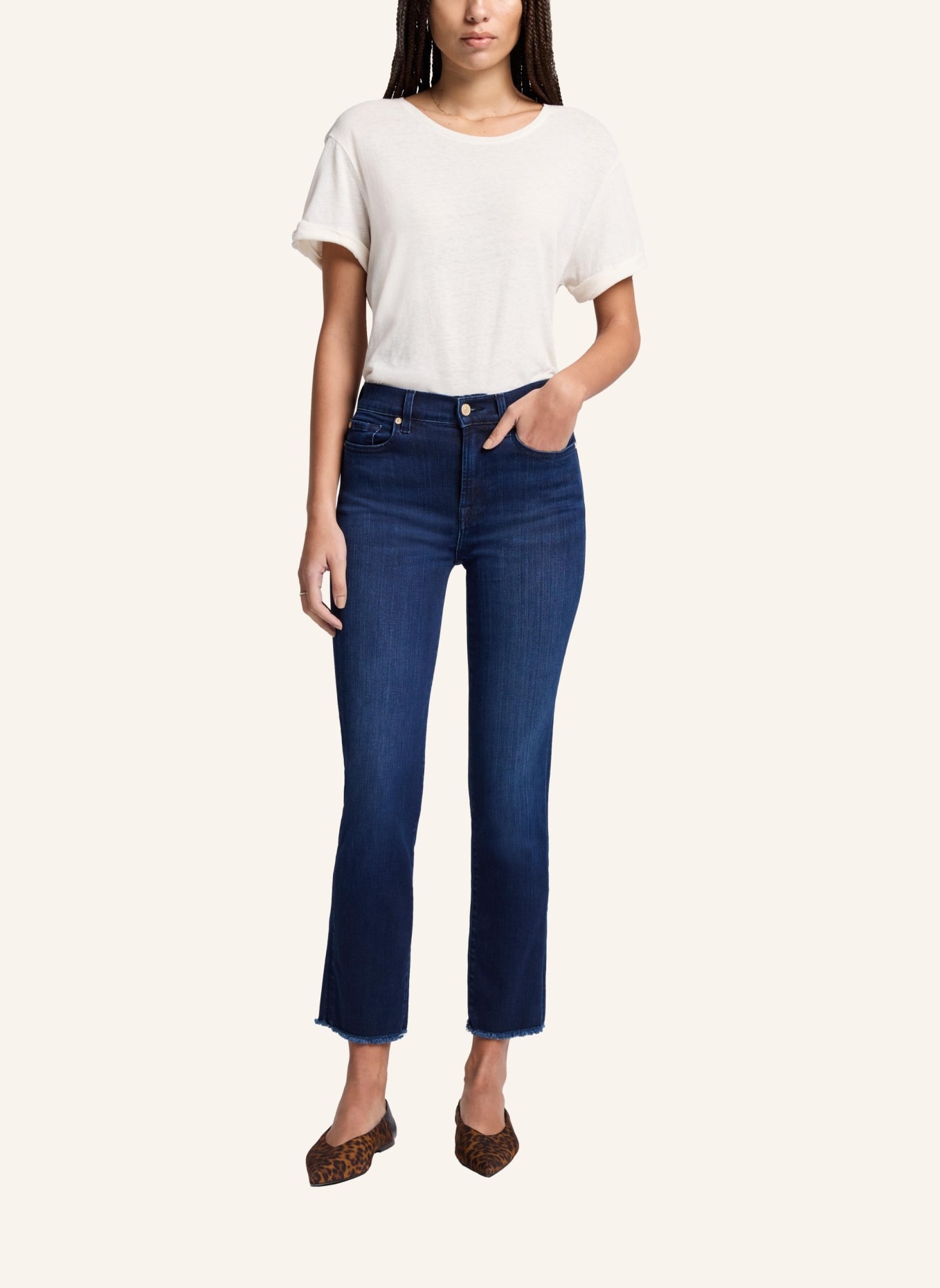 7 for all mankind Jeans THE STRAIGHT CROP Straight fit, Farbe: BLAU (Bild 5)