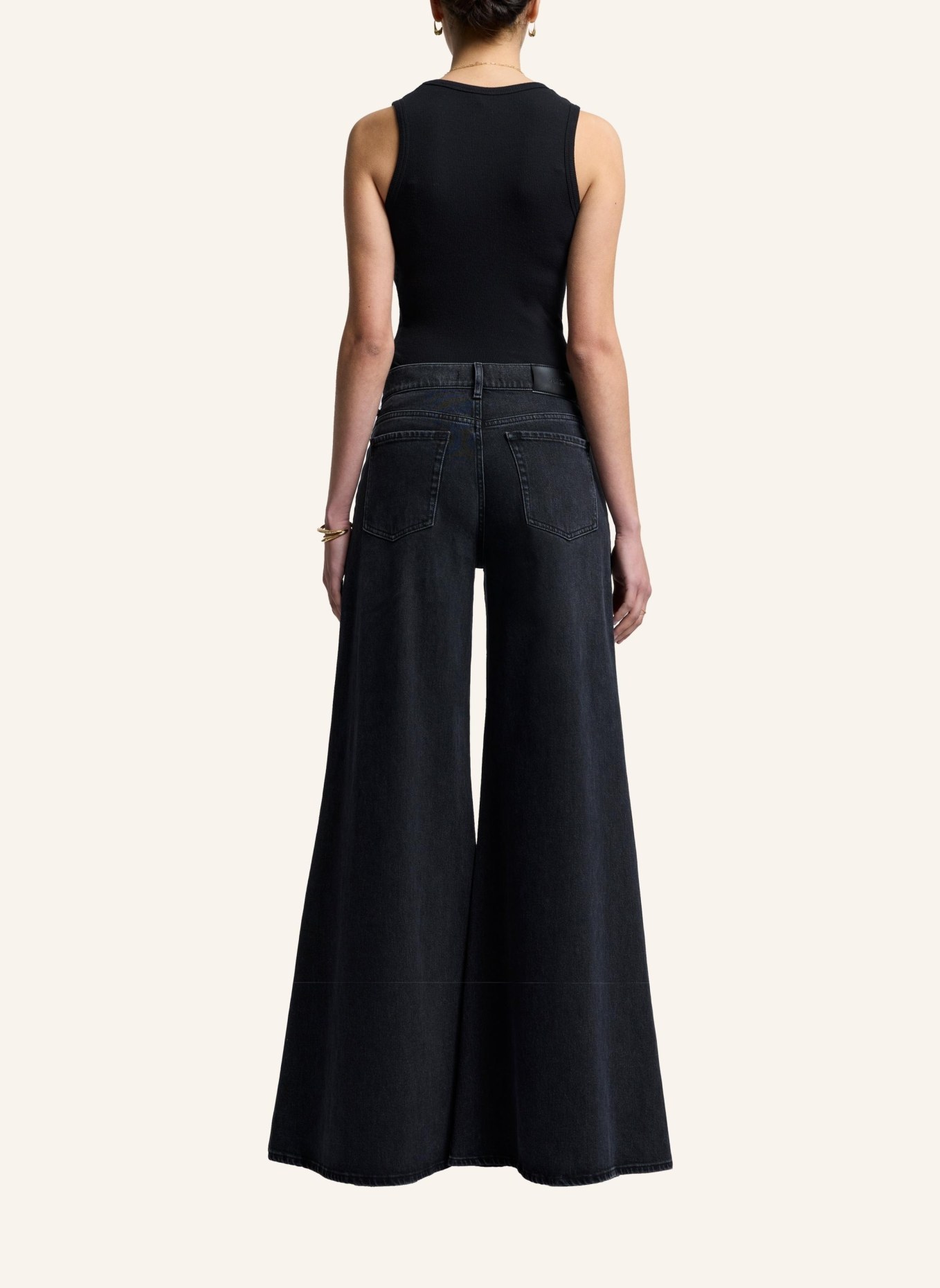 7 for all mankind Jeans WILLOW WIDE Wide leg Fit, Farbe: SCHWARZ (Bild 2)