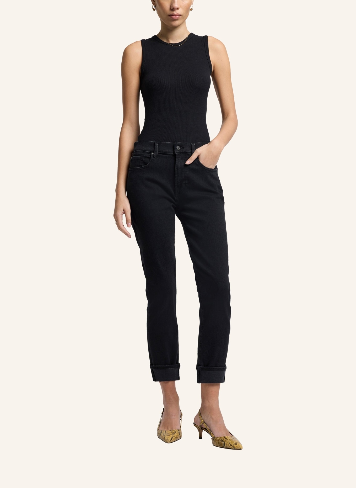 7 for all mankind Jeans RELAXED SKINNY Slim Fit, Farbe: SCHWARZ (Bild 5)