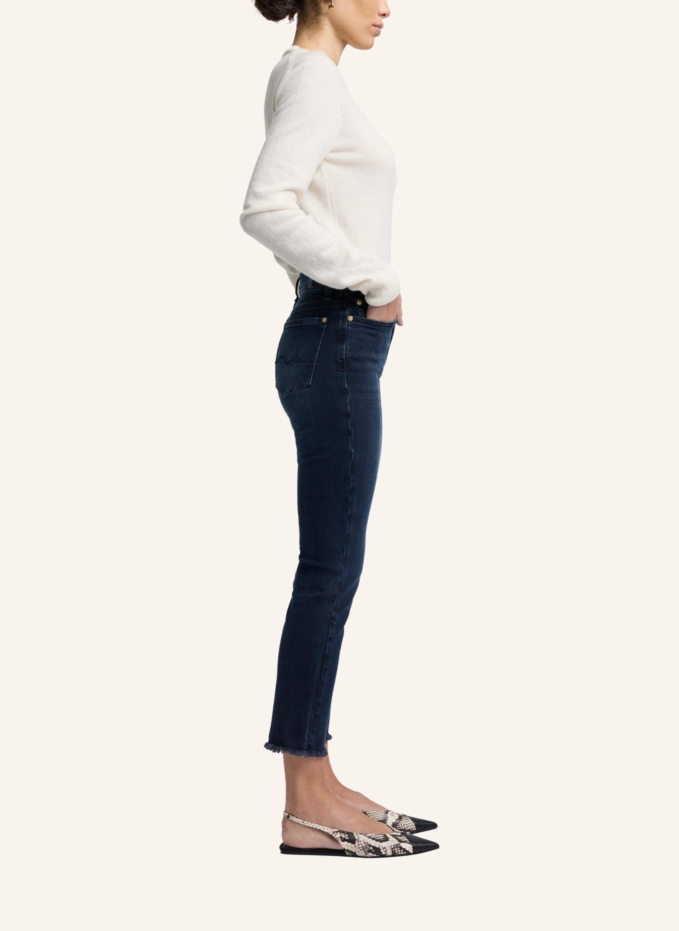 7 for all mankind Jeans THE STRAIGHT CROP Straight Fit, Farbe: BLAU (Bild 4)