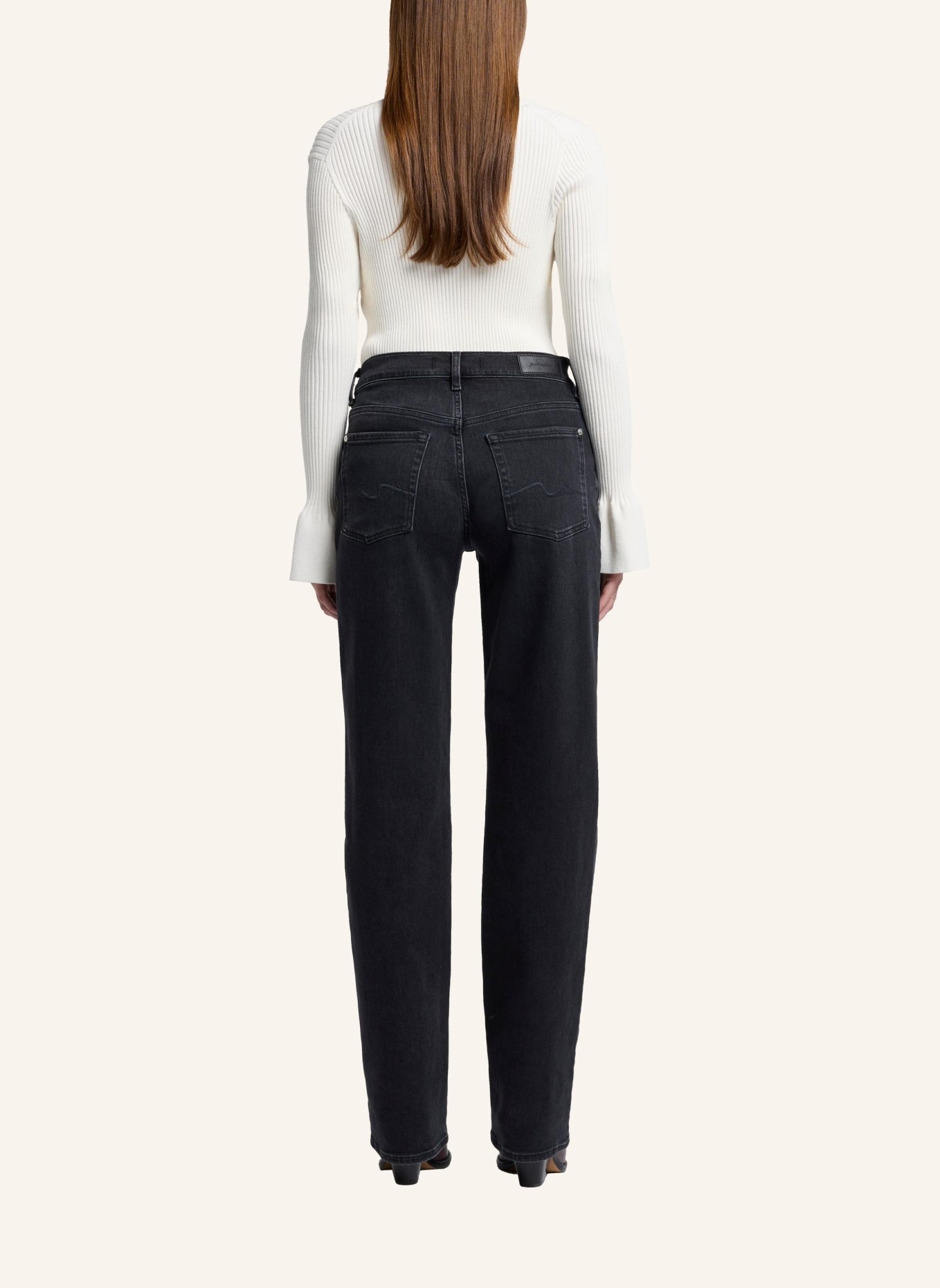 7 for all mankind Jeans ELLIE STRAIGHT, Farbe: SCHWARZ (Bild 2)