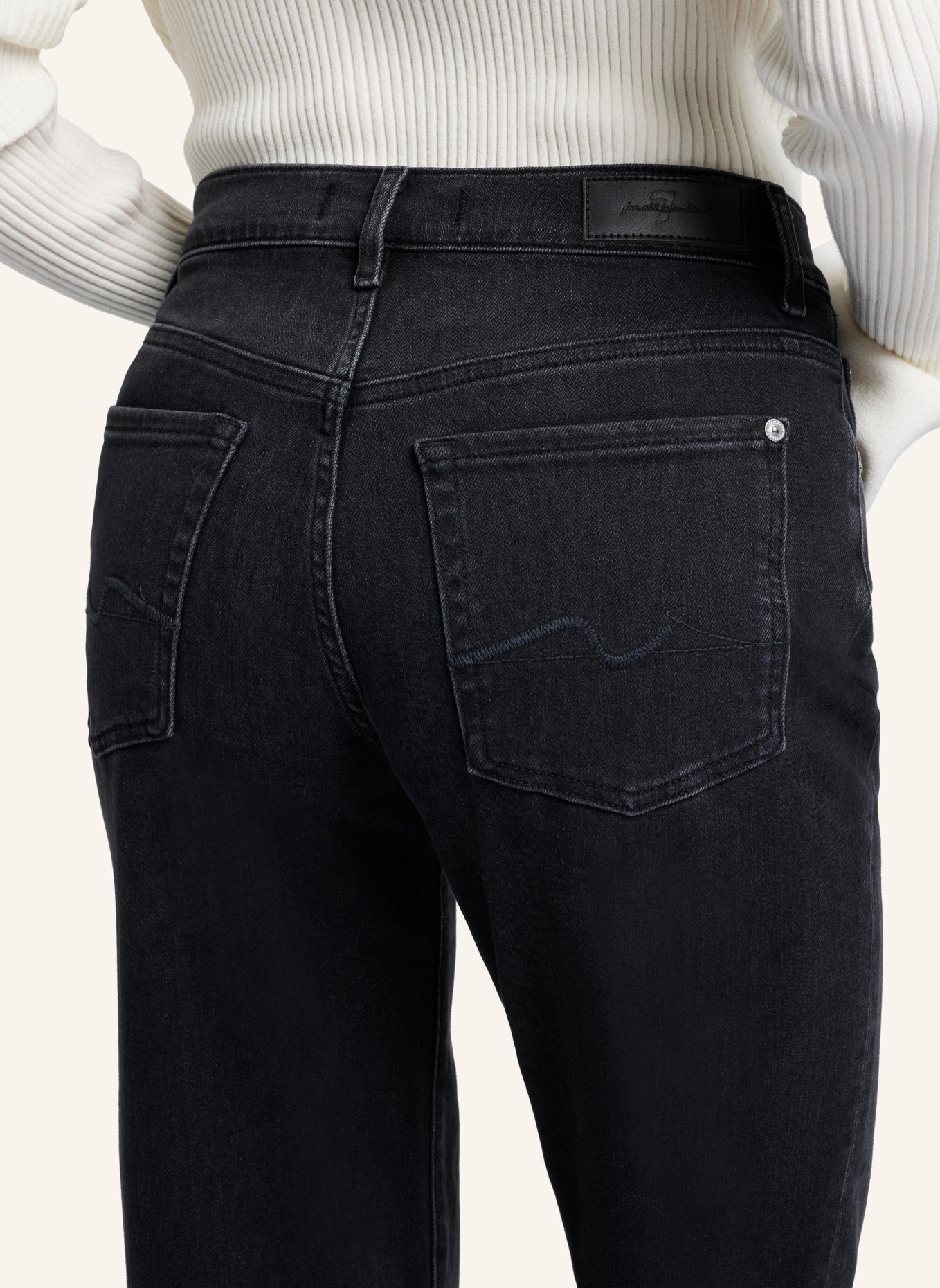 7 for all mankind Jeans ELLIE STRAIGHT, Farbe: SCHWARZ (Bild 3)