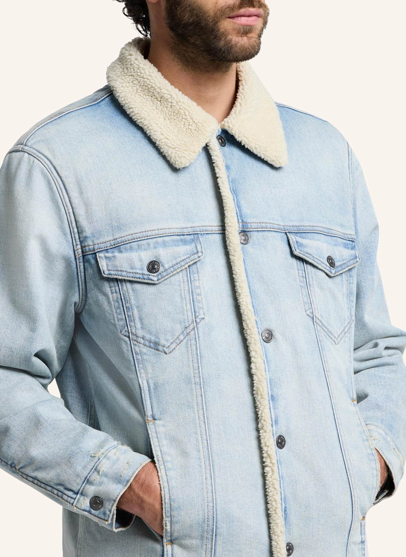 7 for all mankind Jacket SHERPA OVERSHIRT, Farbe: BLAU (Bild 3)