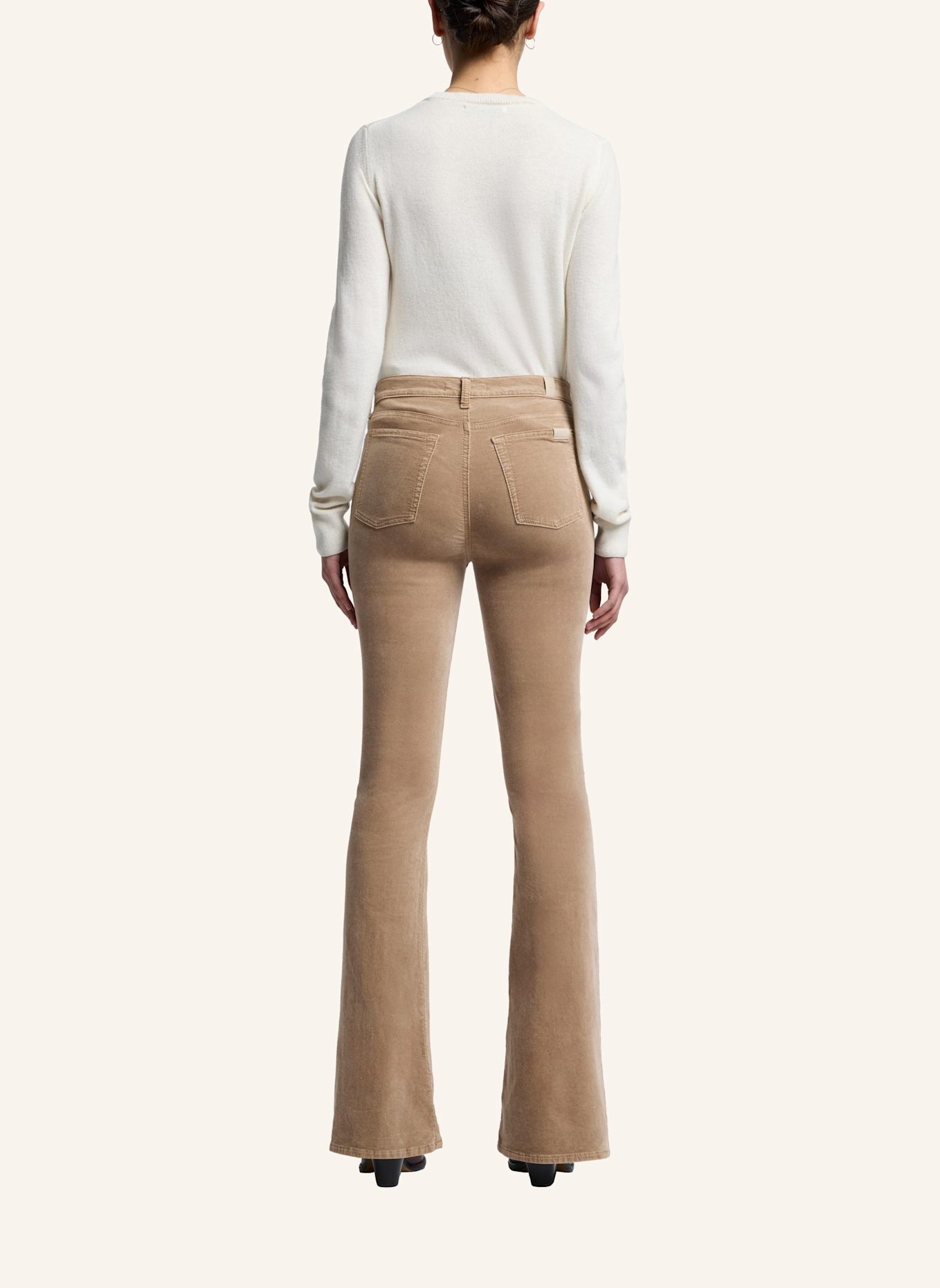 7 for all mankind Pants HW ALI Flare Fit, Farbe: BEIGE (Bild 2)