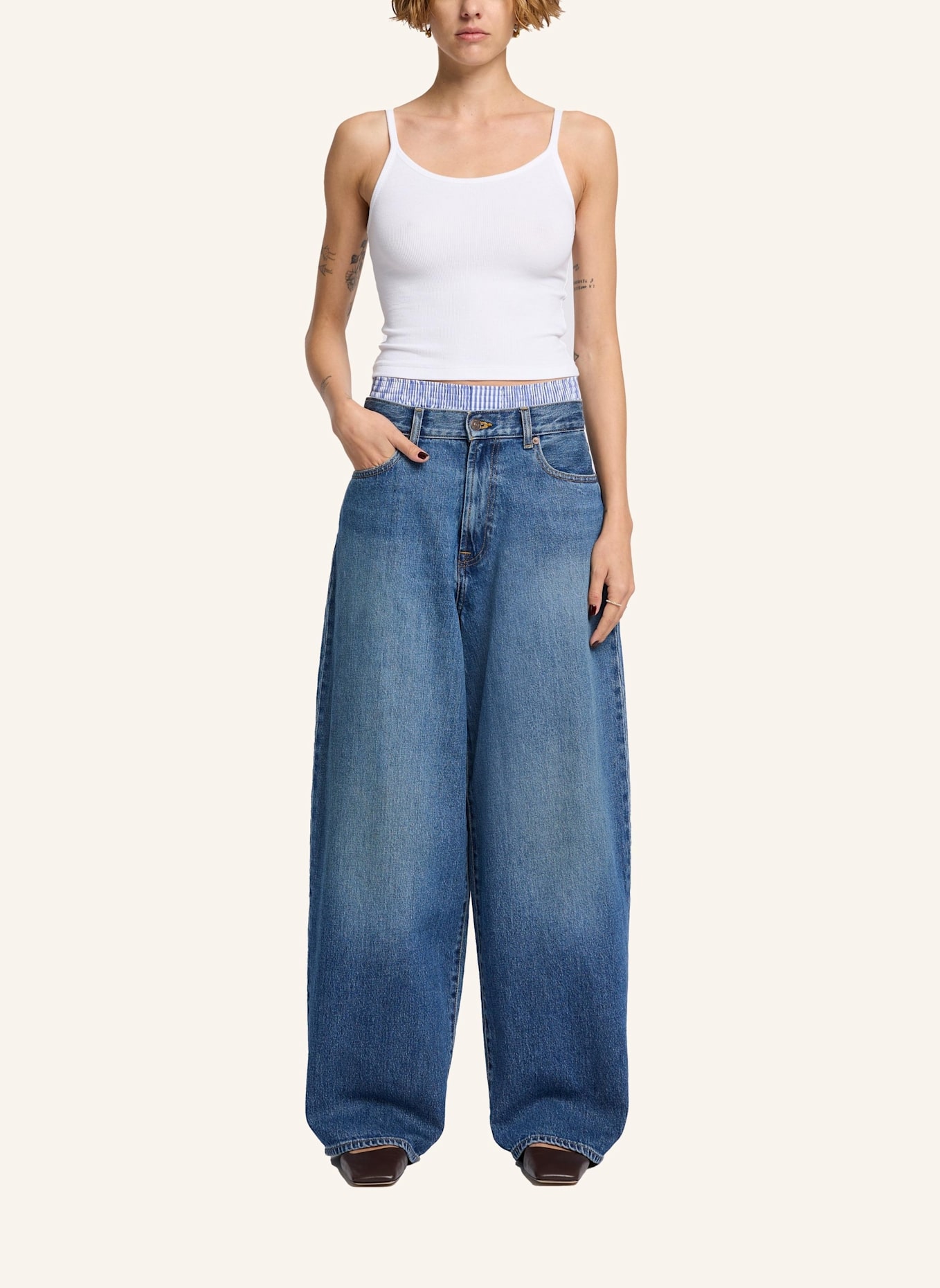 7 for all mankind Jeans BAGGY Wide leg Fit: BLAU