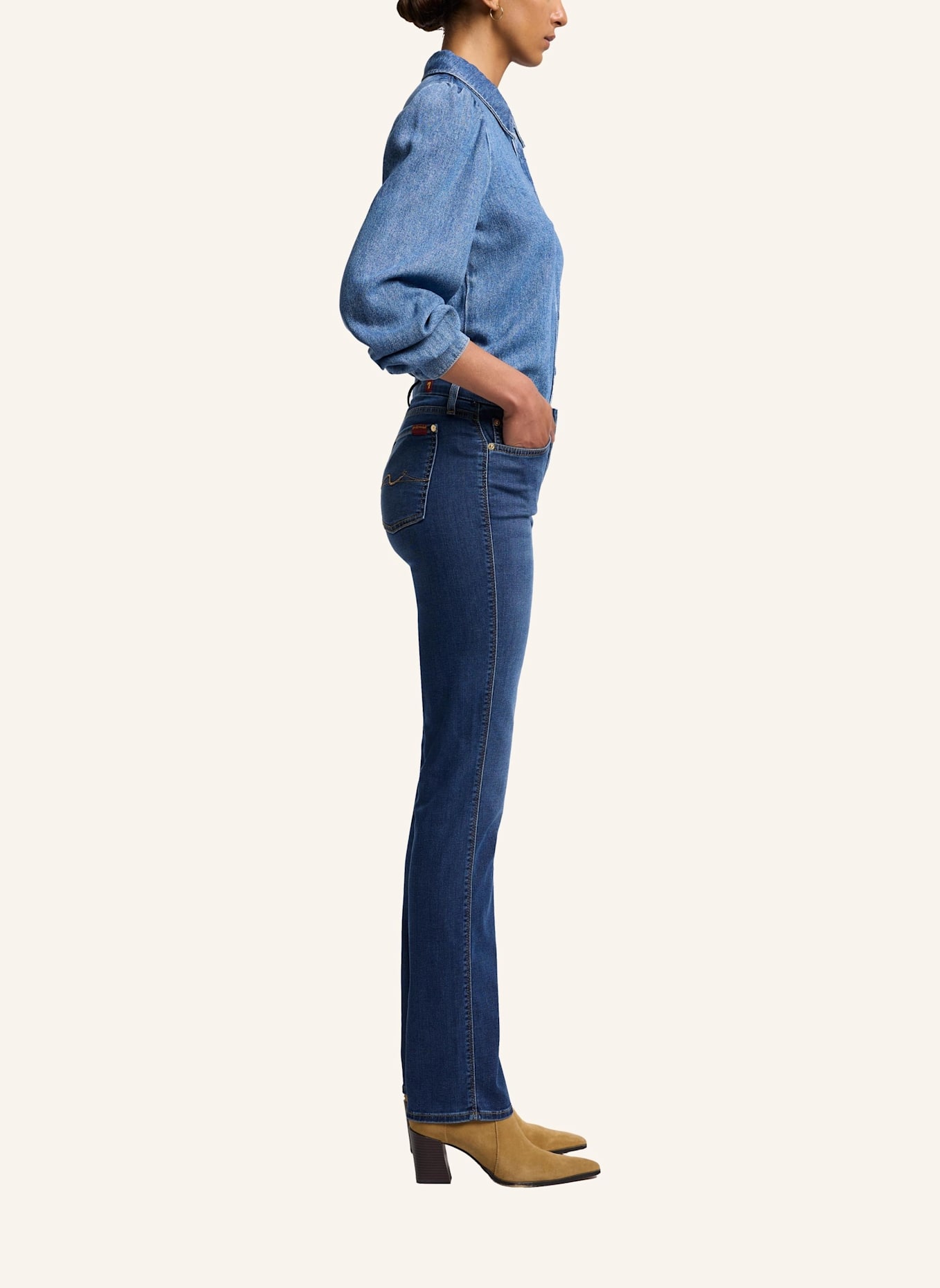 7 for all mankind Jeans KIMMIE STRAIGHT Straight Fit, Farbe: BLAU (Bild 4)