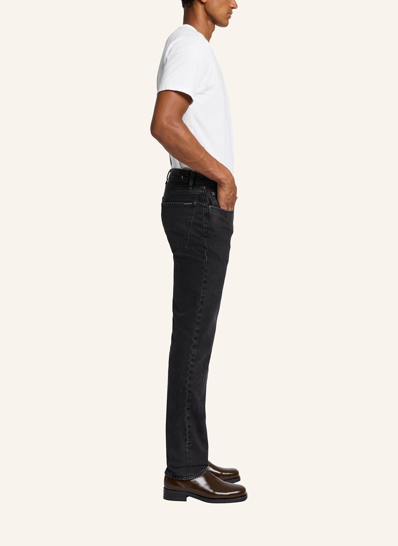 7 for all mankind Jeans THE STRAIGHT Straight Fit, Farbe: SCHWARZ (Bild 4)