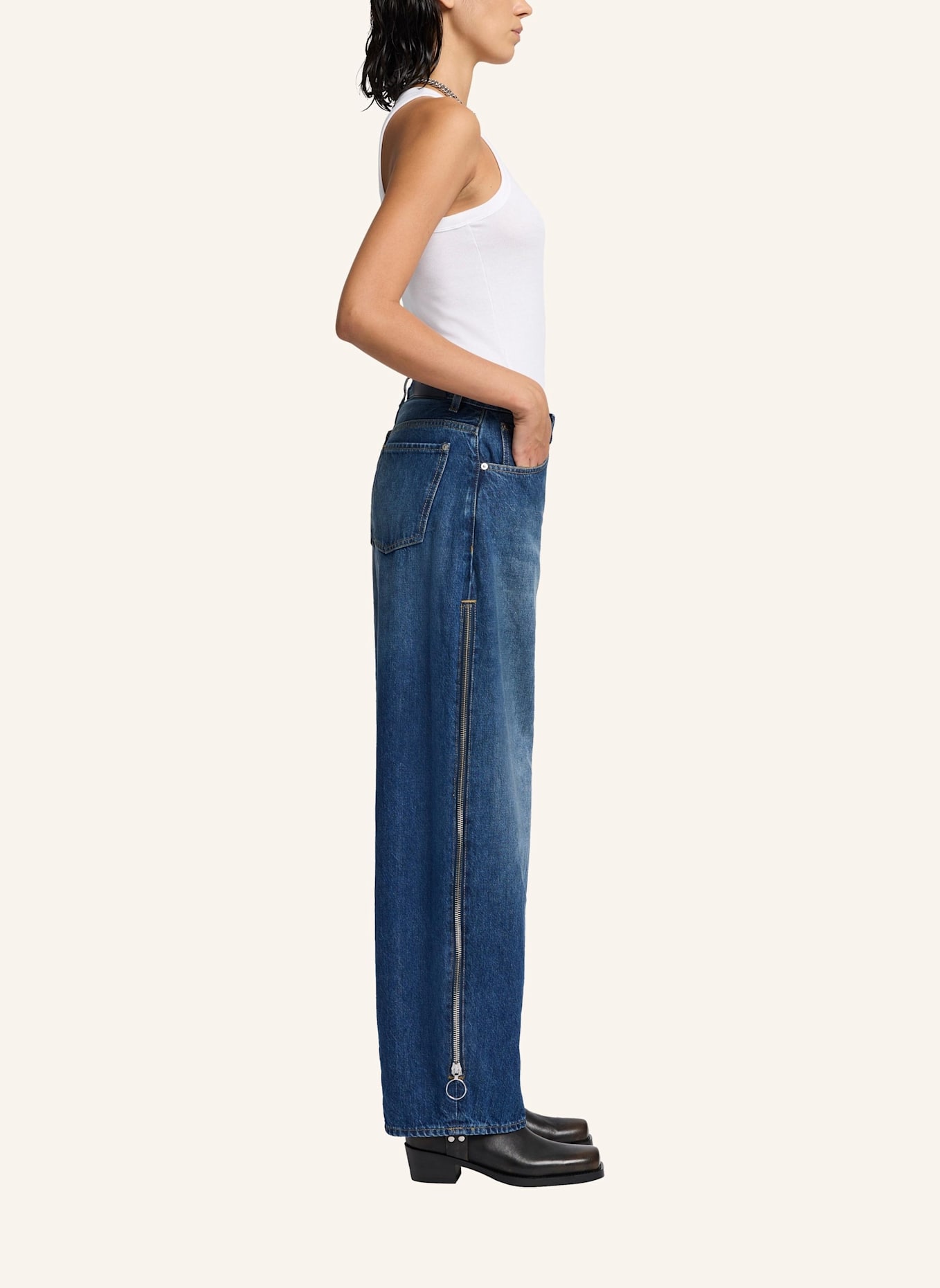 7 for all mankind Jeans BONNIE CURVILINEAR Wide leg Fit, Farbe: BLAU (Bild 4)