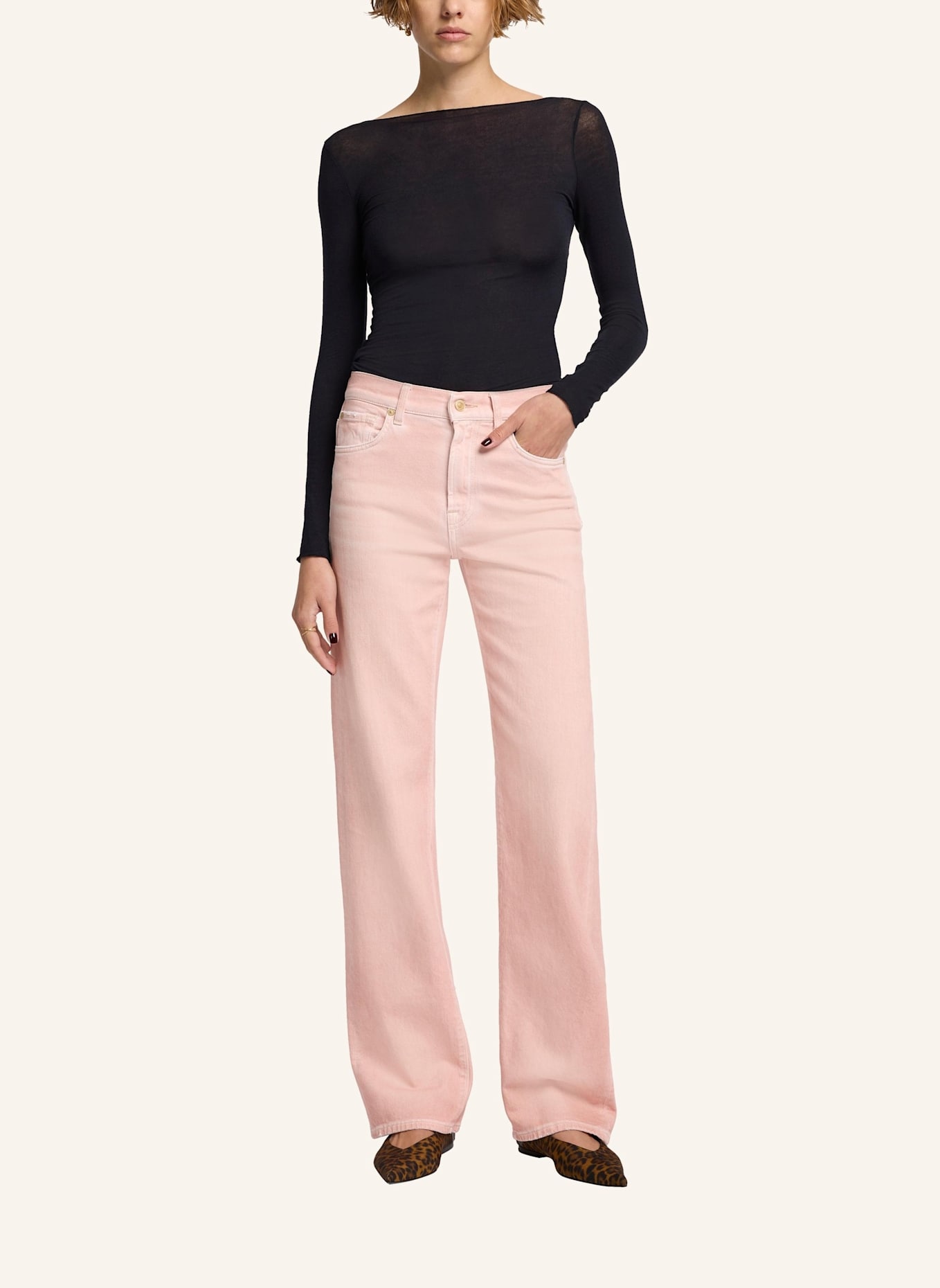 7 for all mankind Pants TESS TROUSER Straight Fit, Farbe: PINK (Bild 5)