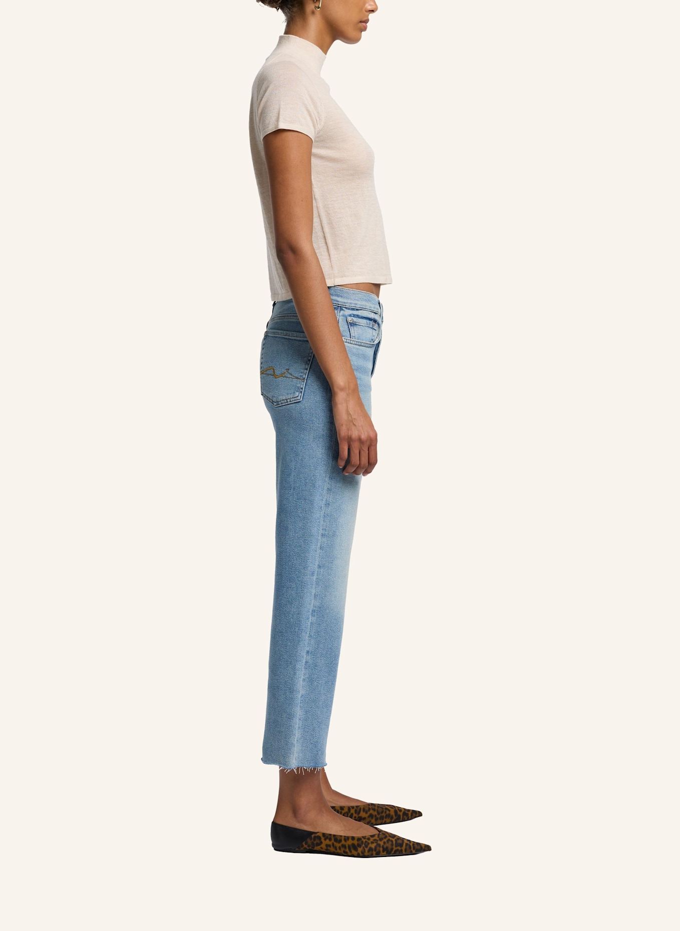 7 for all mankind Jeans CROPPED ALEXA Flare Fit, Farbe: BLAU (Bild 4)