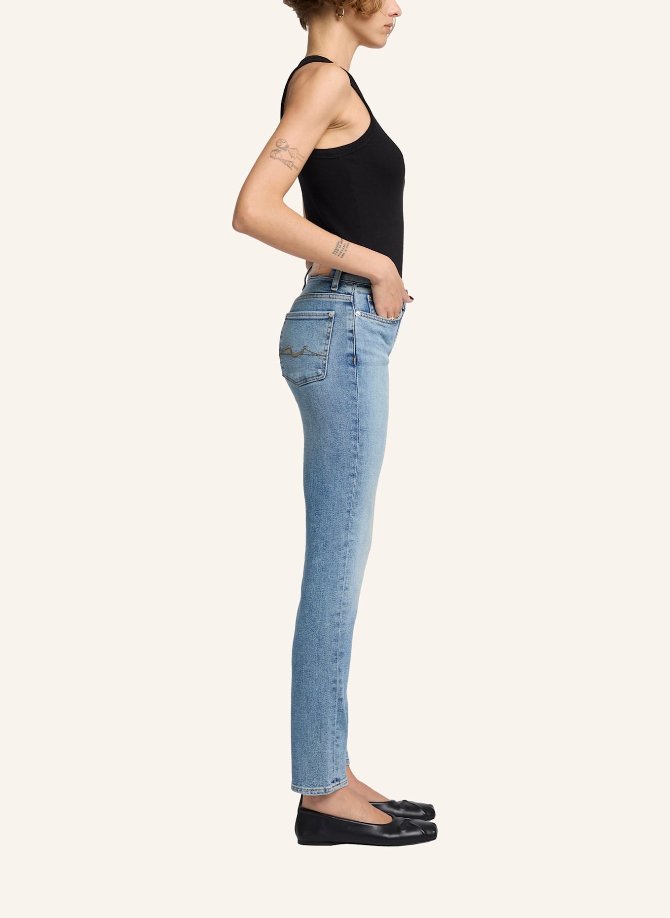 7 for all mankind Jeans ROXANNE Skinny Fit, Farbe: BLAU (Bild 4)