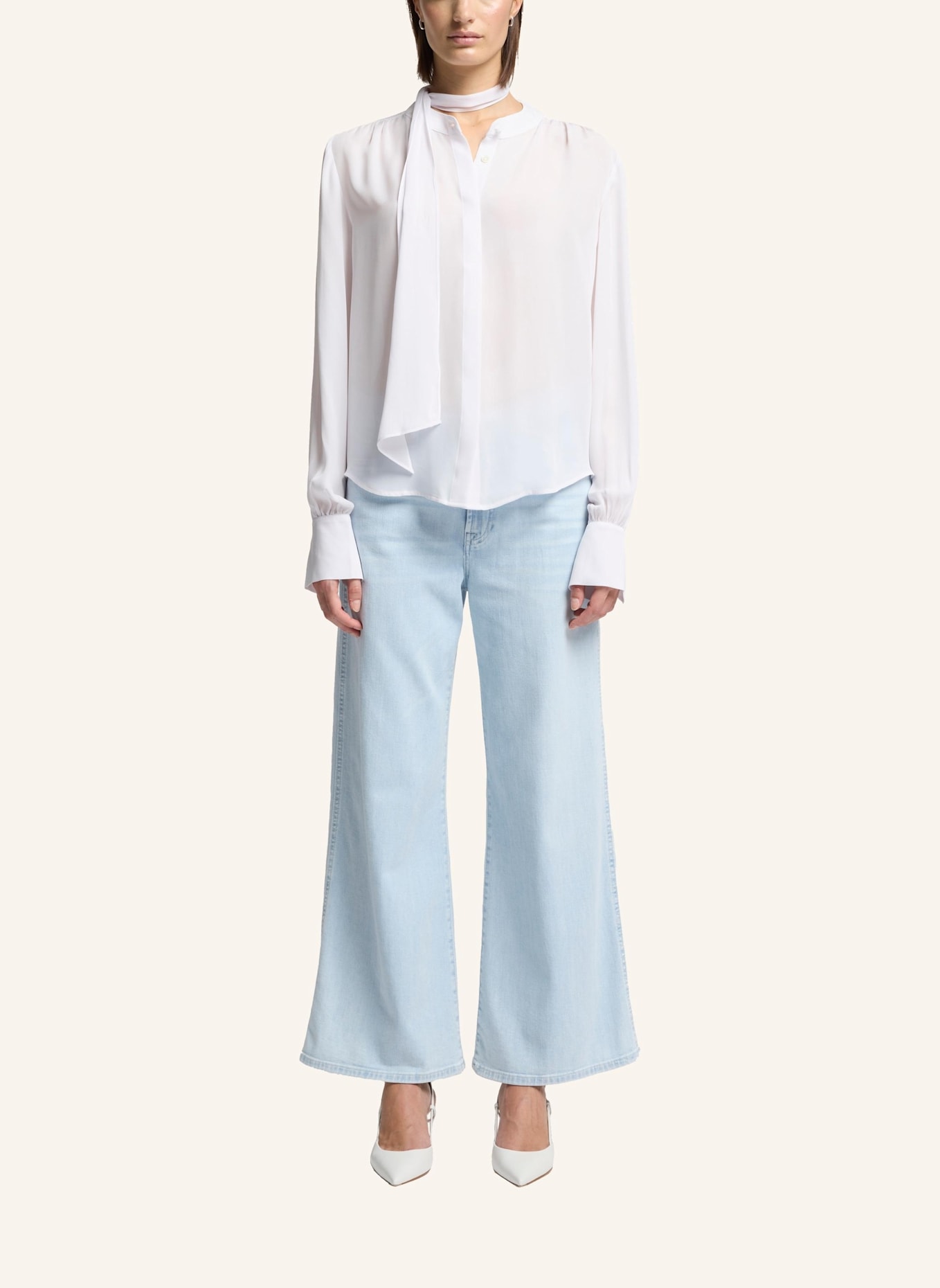 7 for all mankind Jeans LOTTA CROPPED Wide Leg Fit: BLAU